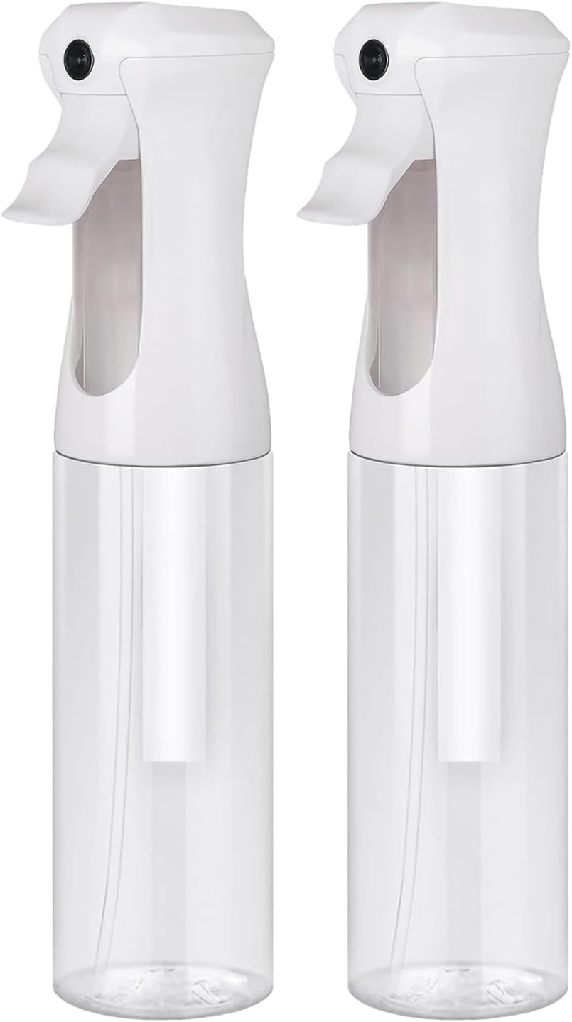 VIGOR PATH Continuous Nano Fine Mist Hair Spray Bottle - Reusable Beauty and Cleaning Solution - Ideal for Hairstyling & Plant Care - 10.1Oz/300Ml (Pack of 2) image number 2