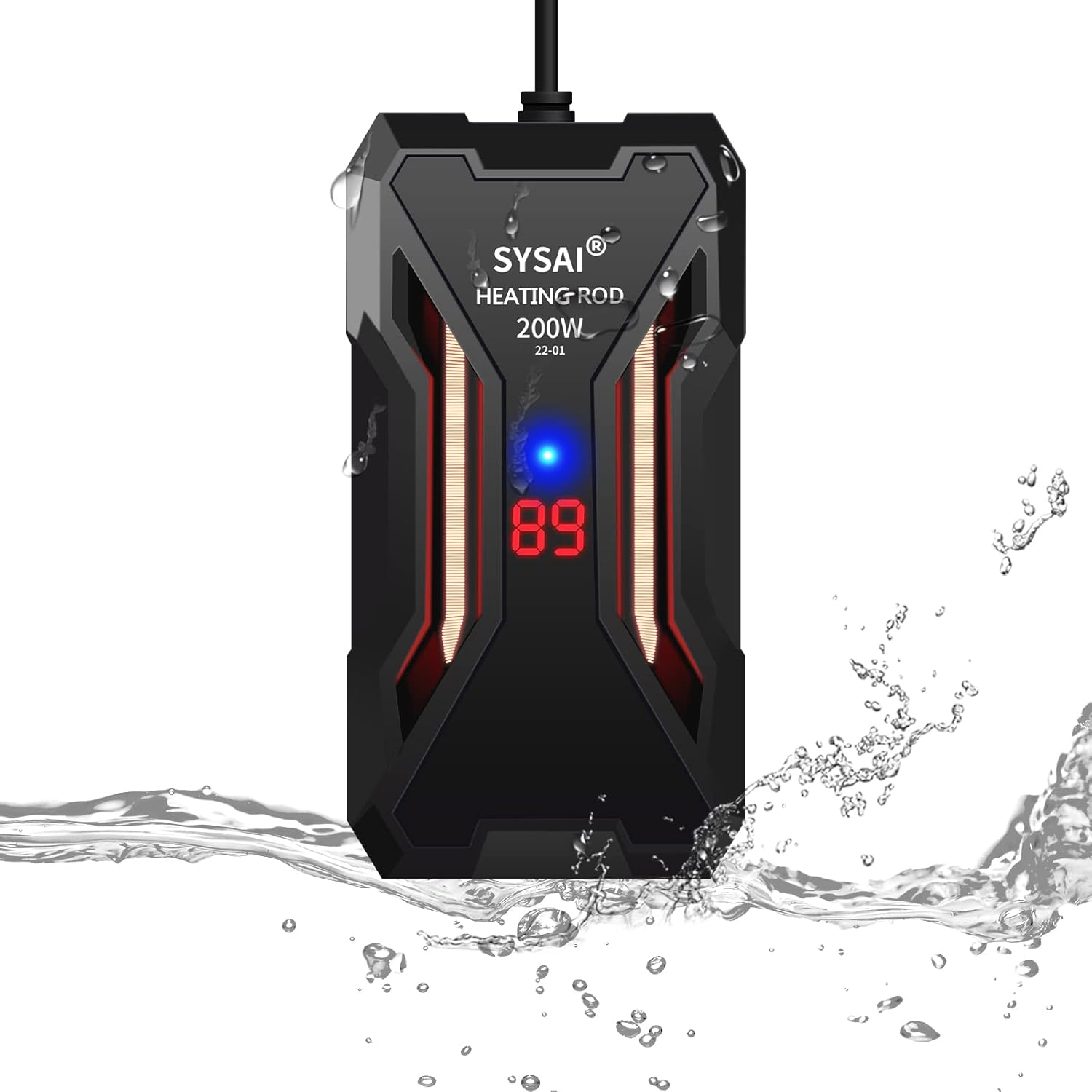 SYSAI Submersible Heater for Aquariums (50W/100W/200W) with LED Temperature Display image number 2