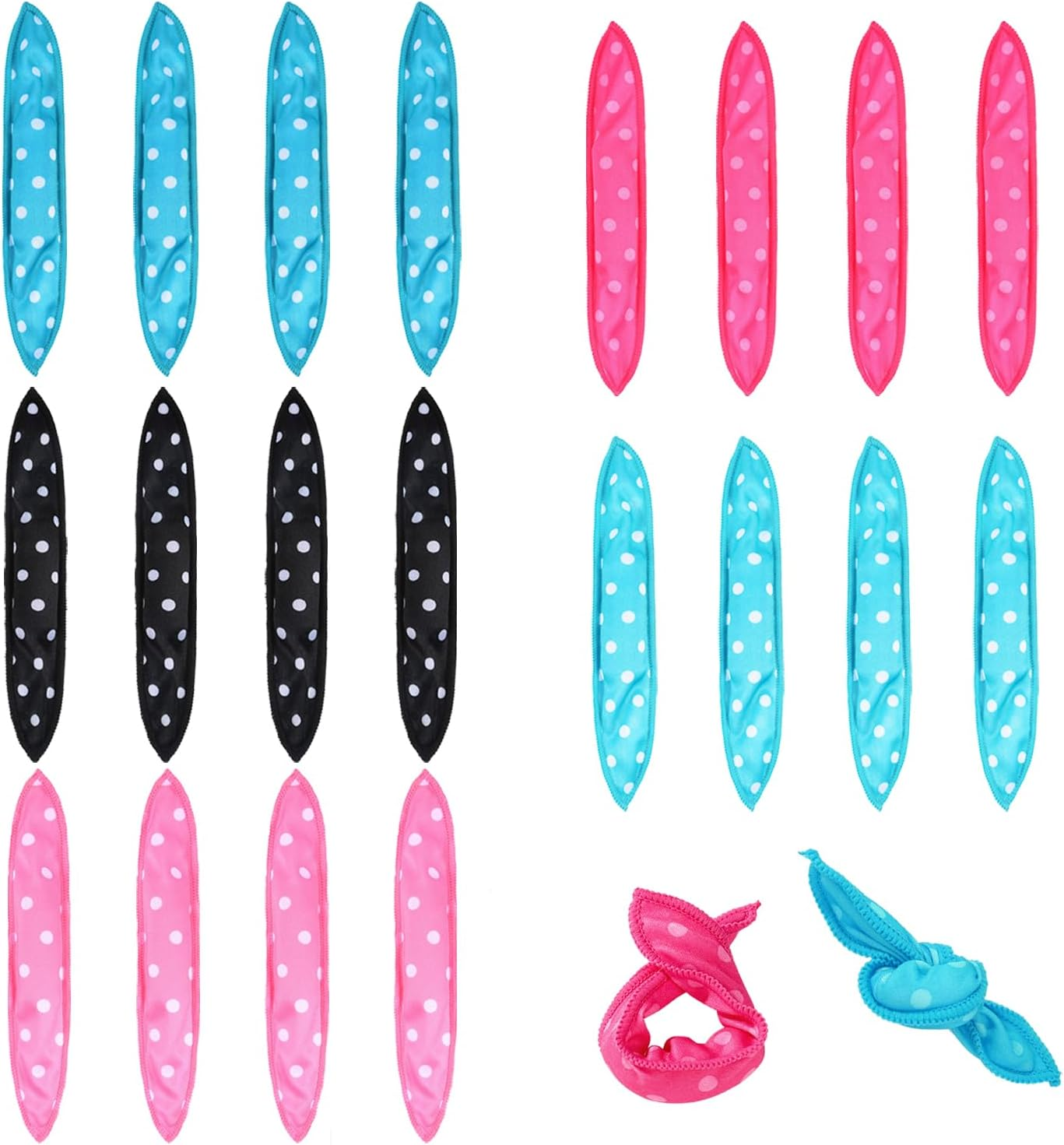 Curler Curler Flexible Foam Sponge Curler Rollers No Heat Hair Rollers Curls Magic Cushion Soft Rolls Hair Care DIY Styling Tools 20 Pieces 5 Colours image number 1