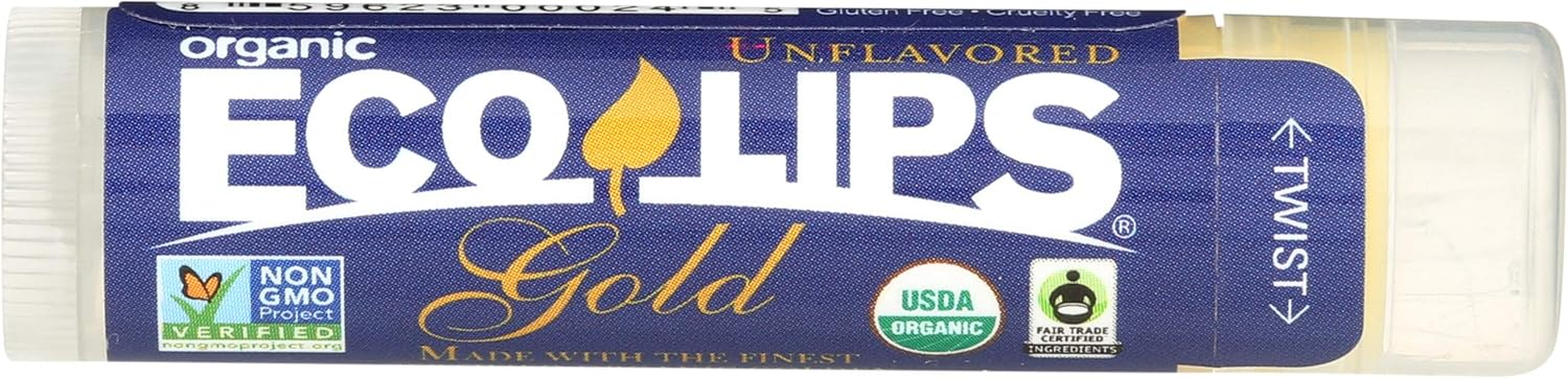 Eco Lips Unflavoured Organic Lip Balm 4.25 G image number 2