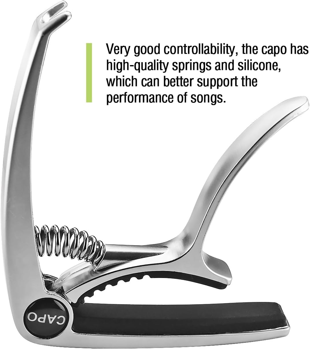 Guitar Capo, Capo for Acoustic Guitar, Capo for Electric Guitar, Acoustic Guitar Capo 6 String, Guitar Capo for Acoustic, Kapo, Guitar Capos（Silver） image number 2