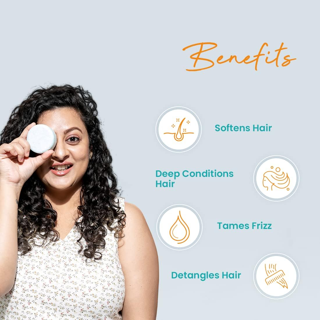 Earth Rhythm Murumuru Butter Shampoo Bar with Vitamin E for Men & Women | Conditions Dry, Frizzy, Curly or Wavy Hair | Softens & Maintains Growth | Sulphate & Paraben Free - 80 Gm (Tin) image number 1