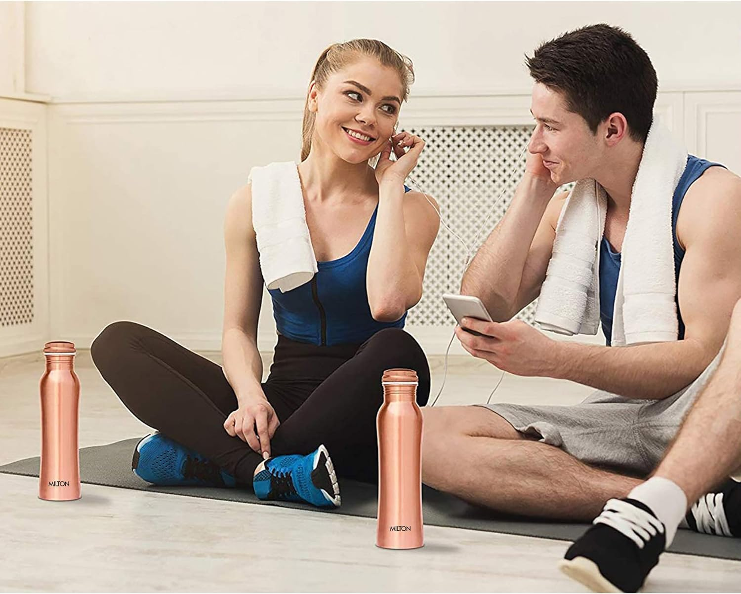 Milton Copper Water Bottle 34 Oz Extra Large - an Ayurvedic Pure Copper Vessel, Drink More Water, Lower Your Sugar Intake and Enjoy the Health Benefits Immediately- 920 Ml Copperas image number 4