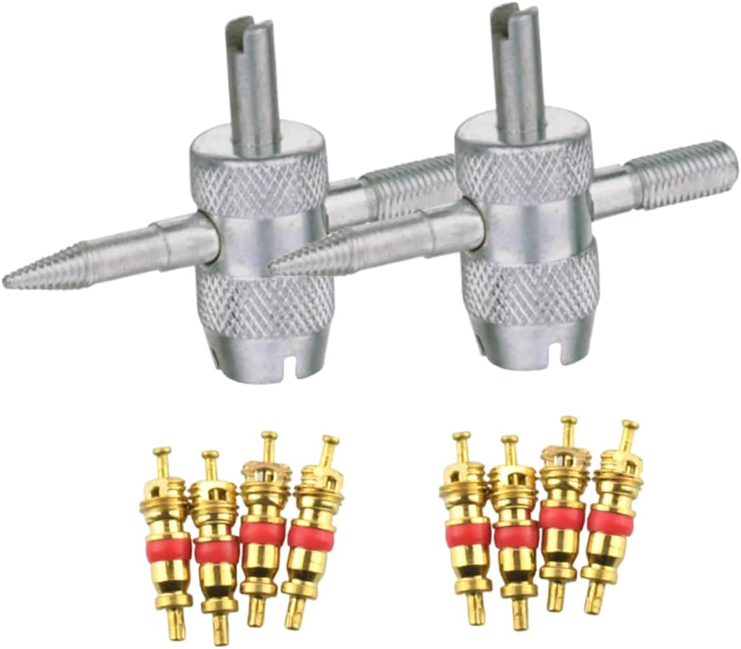 Happyyami 2Sets Quick Tire Valve Change Tool Automotive Valve Stem Core Removal Kit for Car Bicycle Automotive image number 4