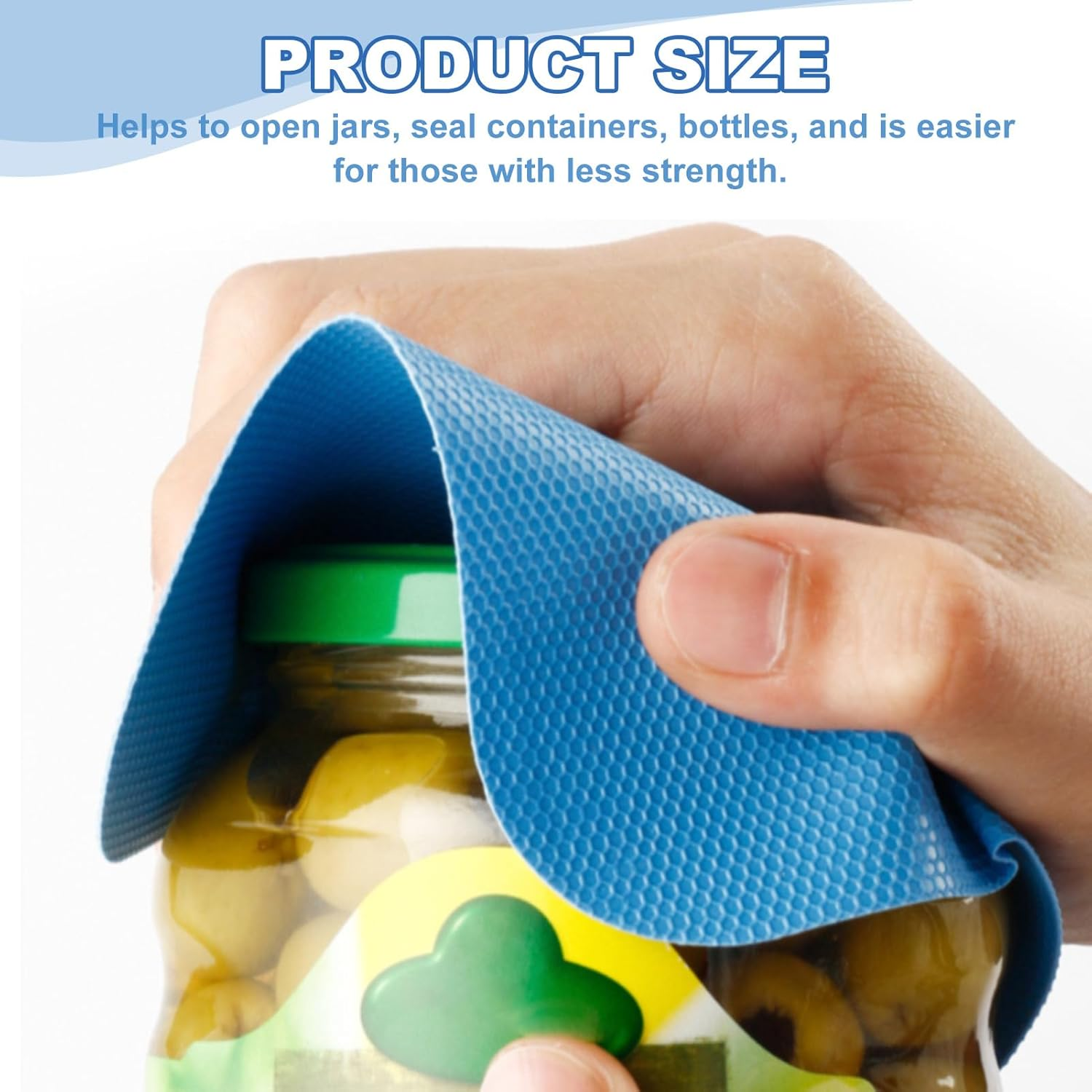 6 Pcs Silicone Jar Opener Pad Color Set, Square Gripper Cushions for Opening Jars with Ease, Ideal for Weak Hands, Seniors, Elderly & Kids, Premium Grip & Durable Rubber-Free Design image number 3