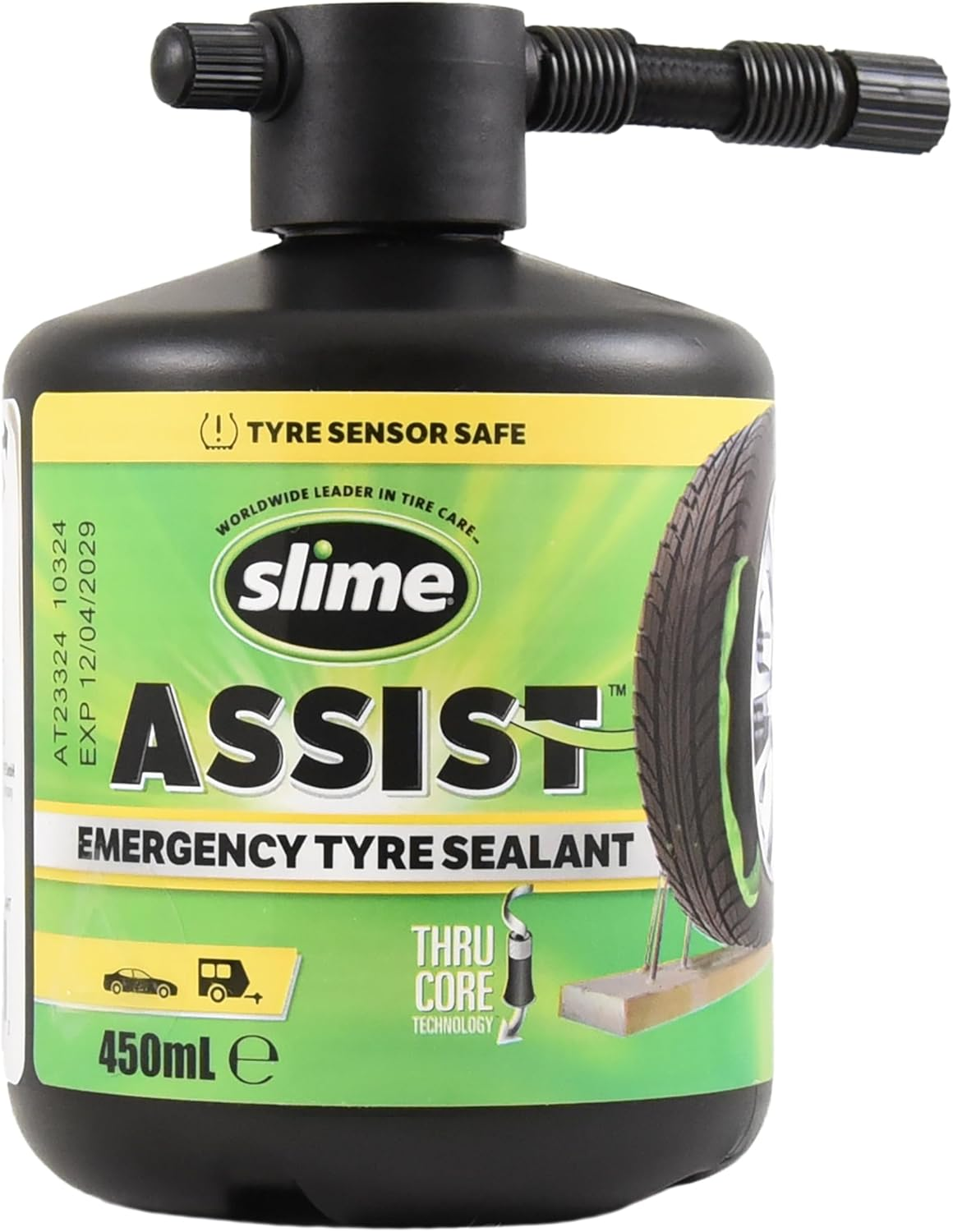 Slime 10188-51 Flat Tyre Puncture Repair Sealant, Assist, Emergency Repair for Highway Vehicles, Suitable for Trucks/Suv, Non-Toxic, Eco-Friendly image number 6
