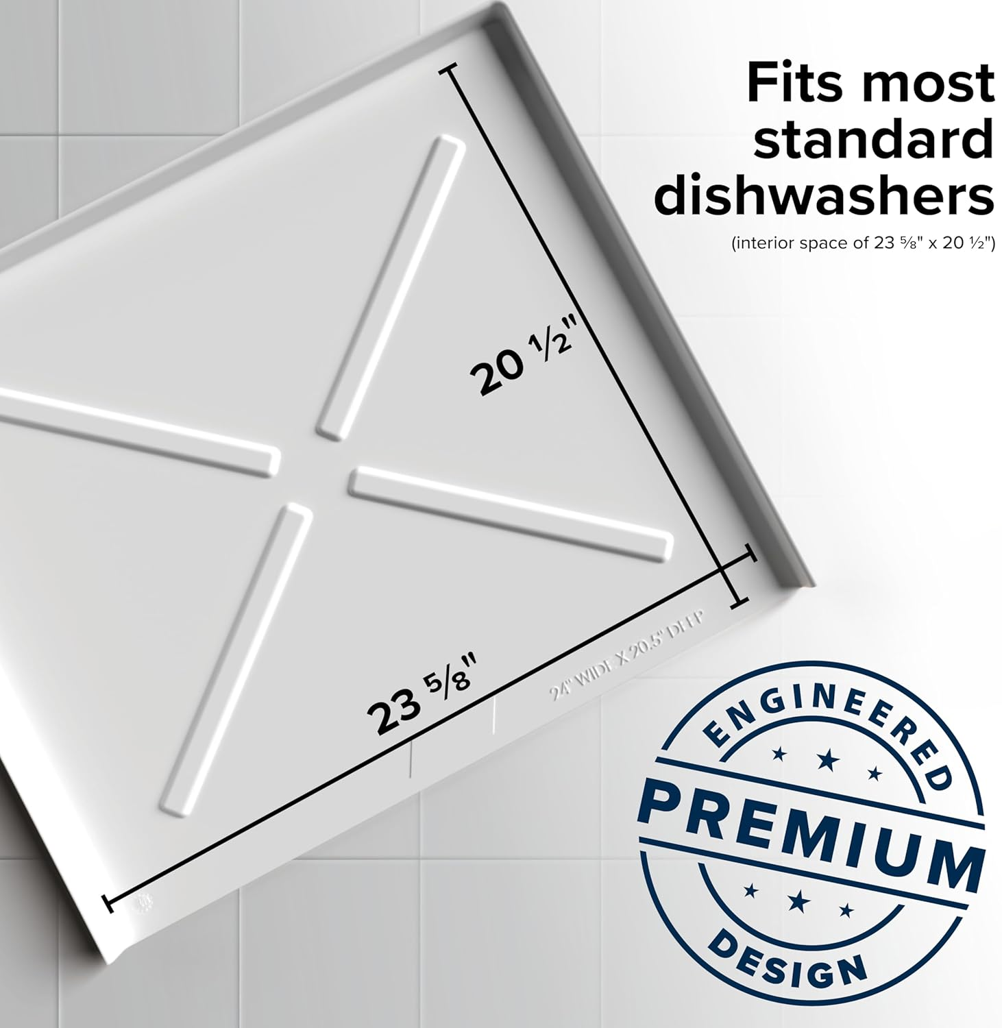 Camco Camper/Rv Dishwasher Drain Pan | Features a Heavy-Duty Polymer Construction | Designed for Water to Flow toward the Front of the Dishwasher | Outer Measurements 24-Inches X 20.5-Inches (20600) image number 4