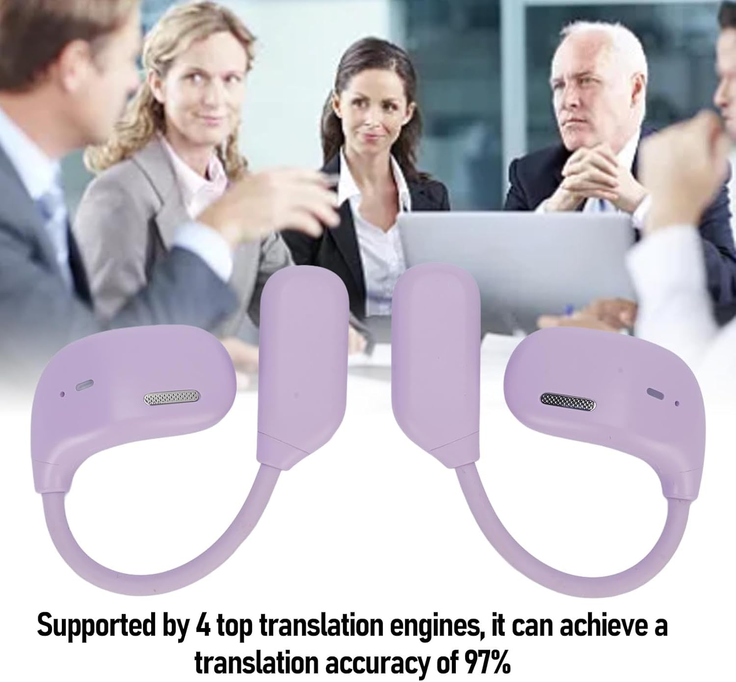 Asixxsix AI Translation Earbuds, 144 Language Real Time Translation Earbuds with Charging Case, 4 Modes, 2 Way Bluetooth Earphones for Learning Travel Business image number 4