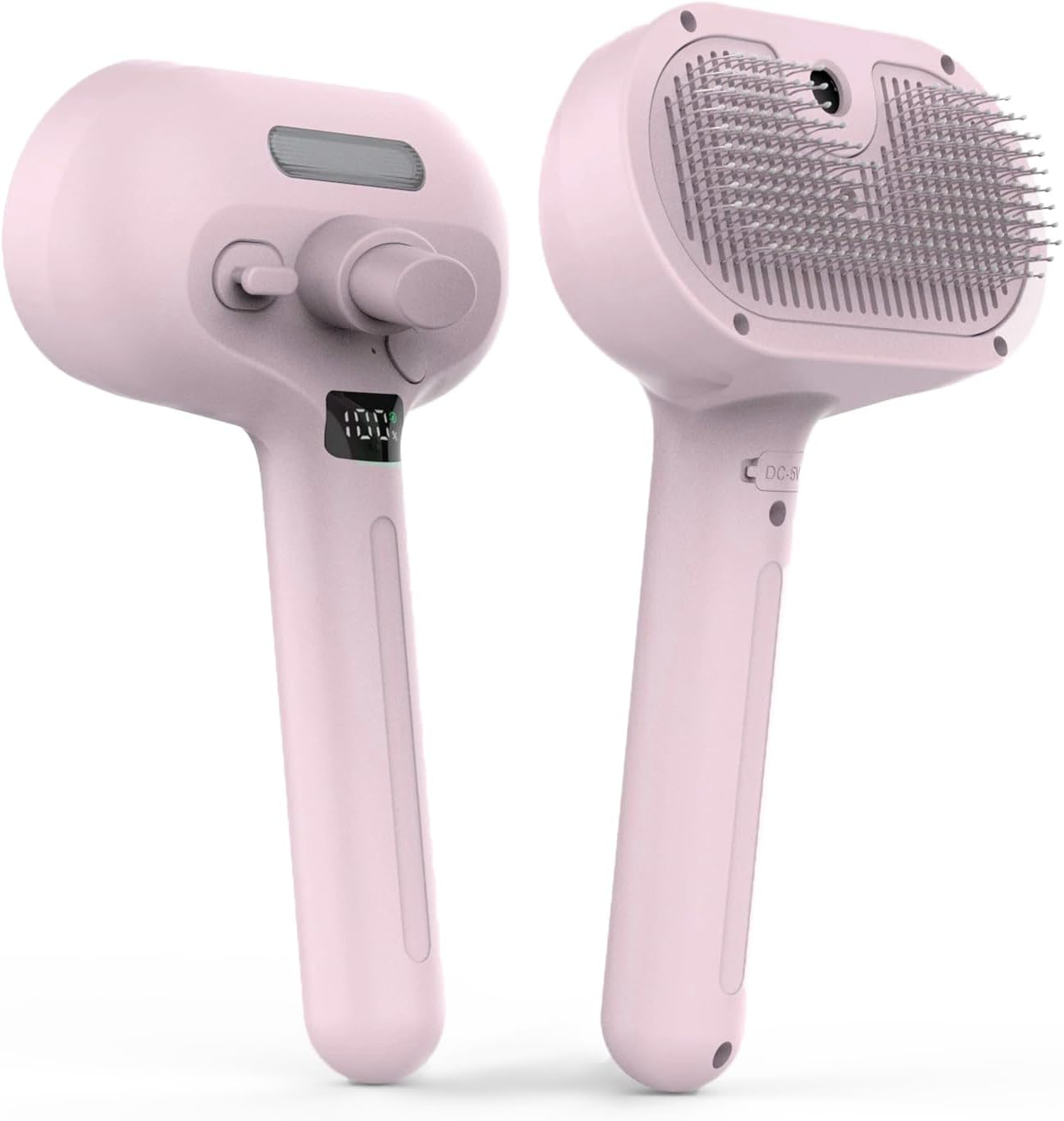 Cat Brush with Steam, 3 in 1 Cat Steam Brush Pet Brush for Shedding Pet Hair Cleaning Brush Comb Steamy Cat Brush Easily Removes Mats, Tangles, and Loose Fur, Rechargeable, Low Noise, Green