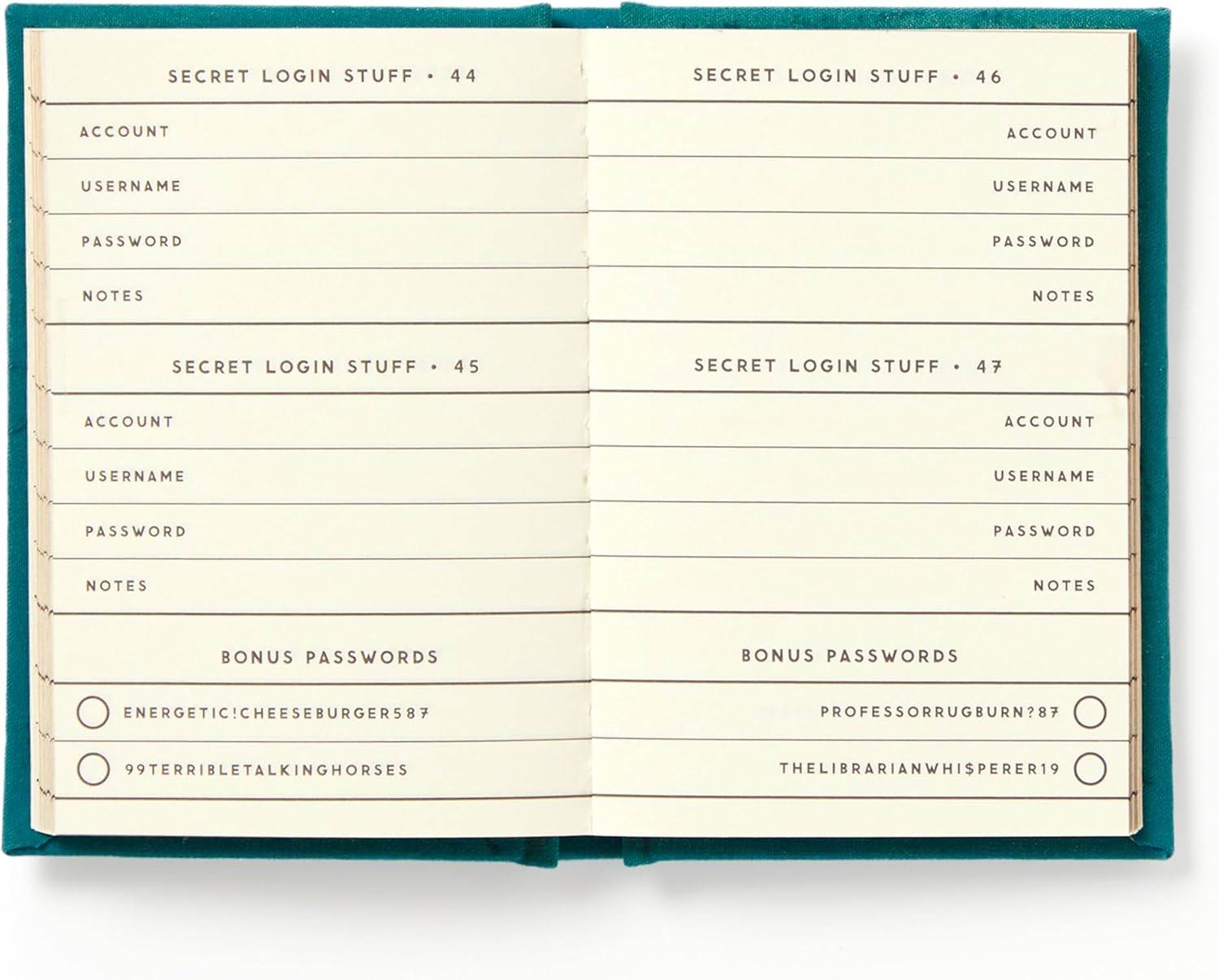 Brass Monkey Definitely Not My Passwords - a Tiny Password Diary image number 2