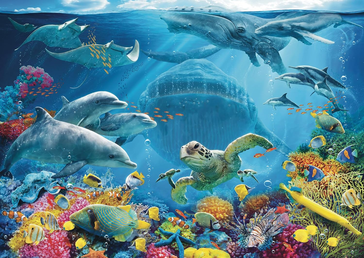 Ravensburger - Life Underwater Puzzle 300 Piece Large Format Jigsaw for Adults, Colourful Ocean Scene, Relaxing and Fun