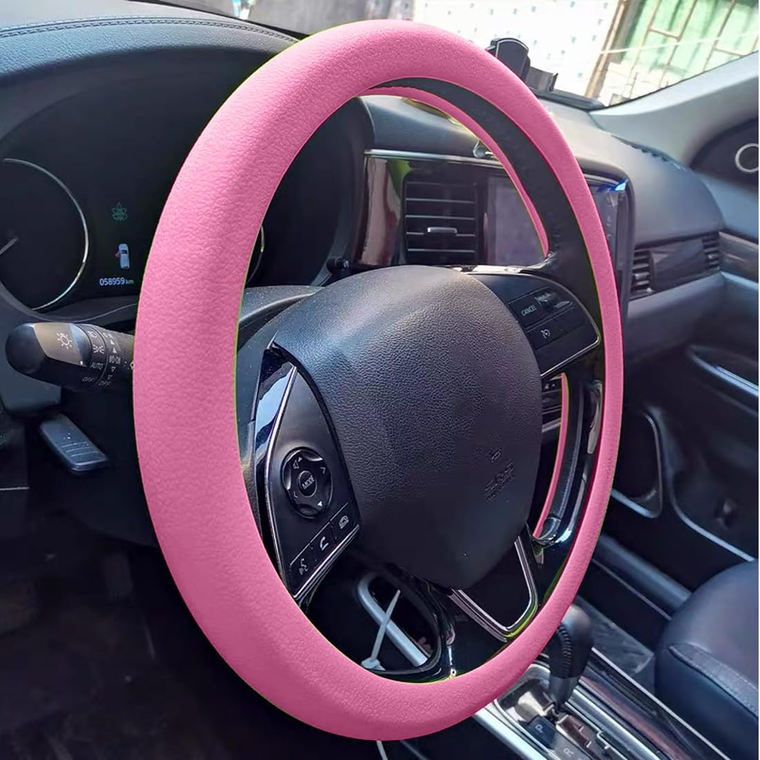 Luliyldj Pink Steering Wheel Cover, Steering Wheel Cover, Pink Car Accessories, Pink image number 3