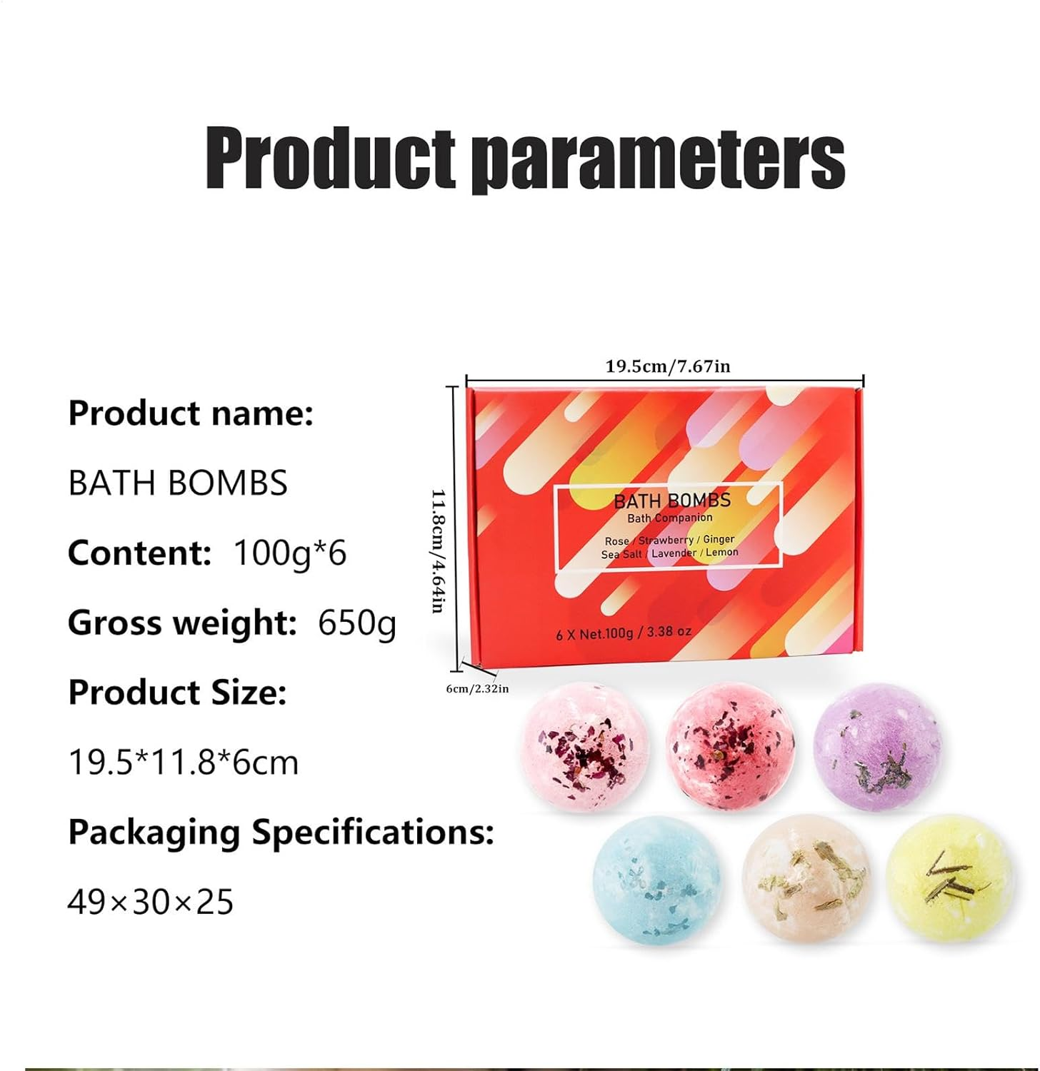 Bath Ball,Natural Shower Balls - Natural Bath Balls Set for Skin Nourishing, Bubble Shower Balls Set of 6, Relaxing Bath Balls image number 6