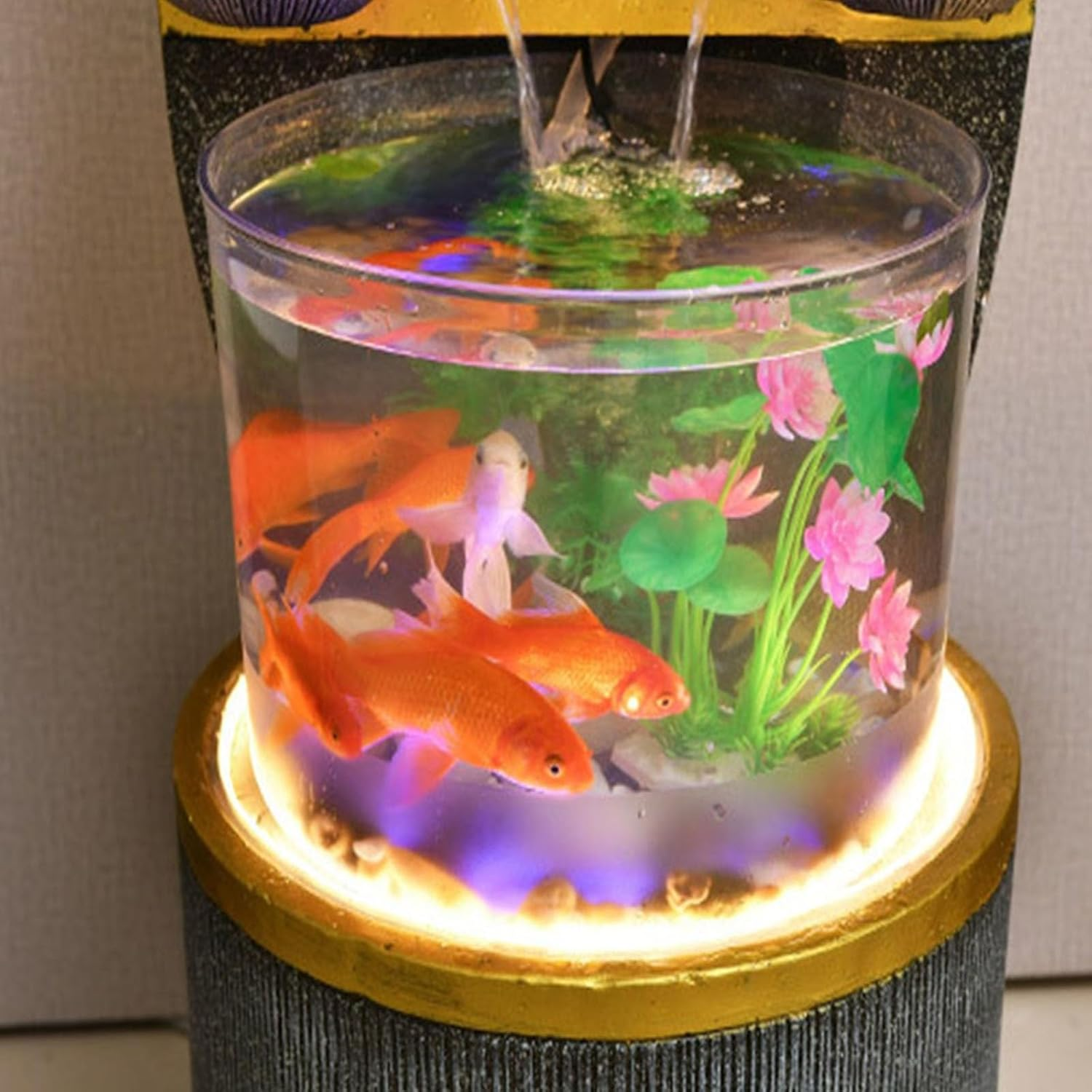 Outdoor Fountain Water Fountain with Fish Tank and Atomiser- Circulating Fountain-Peaceful and Relaxing Sound - Waterfall for Home and Office Decoration(Large) image number 2