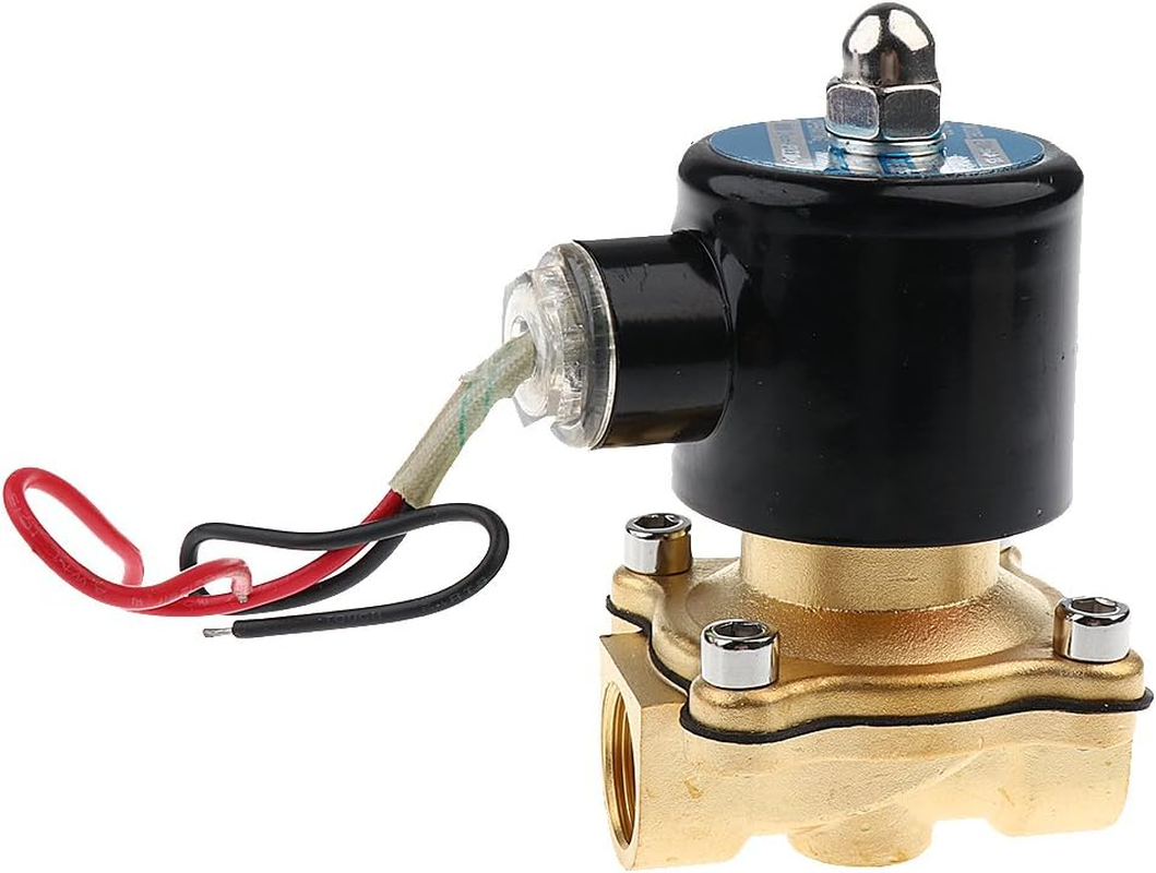 Blesiya DC 12V 1/2"Inch Brass Electric Solenoid Valve Water Air Fuel Gas Normally Closed