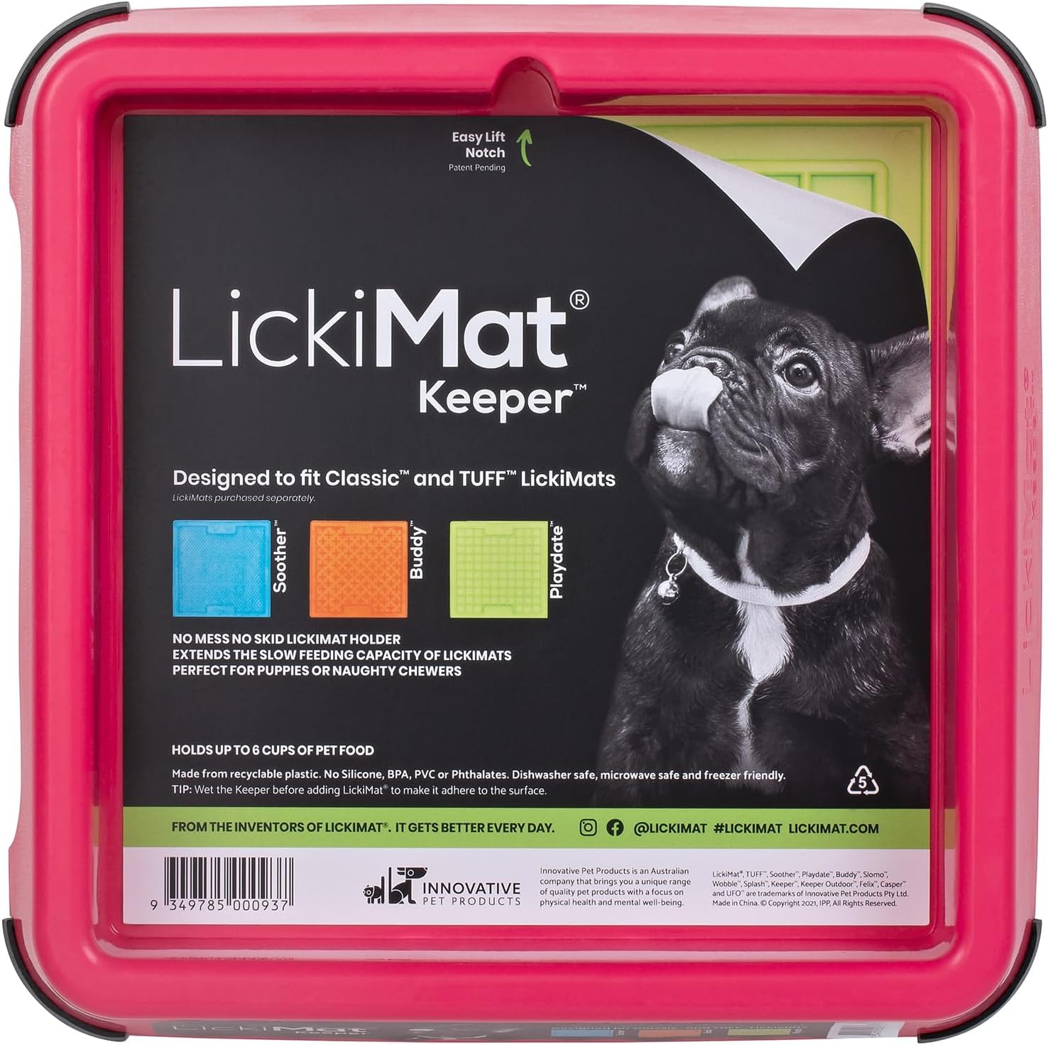 Lickimat Keeper - Elevate Your Lickimat Experience, Transform It into a Full Feeder for Dogs - Enhances Mental Stimulation and Slows Feeding for Optimal Canine Enrichment.