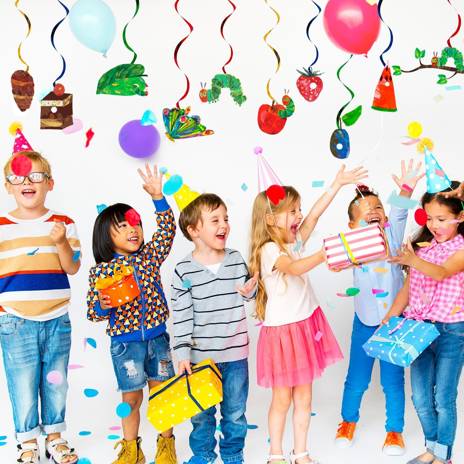 The Very Hungry Caterpillar Hanging Swirl, 20Pcs Hungry Caterpillar Birthday Hanging Swirl for Birthday Decorations Supplies