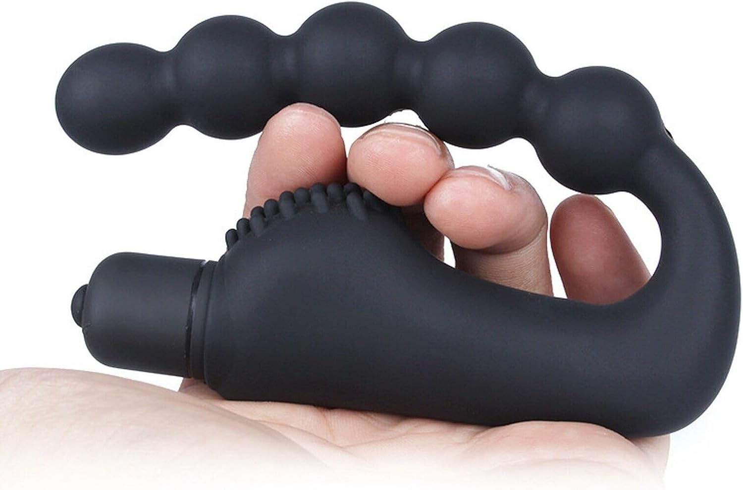 Vibrating Anal Beads Sex Toys Anal Plug Vibrator for Men and Women - Flexible Silicone 10 Vibration Modes Prostate Massager Butt Plug Male Dildo Bead Design Anal Vibrator for Men, Women and Couples Adult Sex Toy image number 2