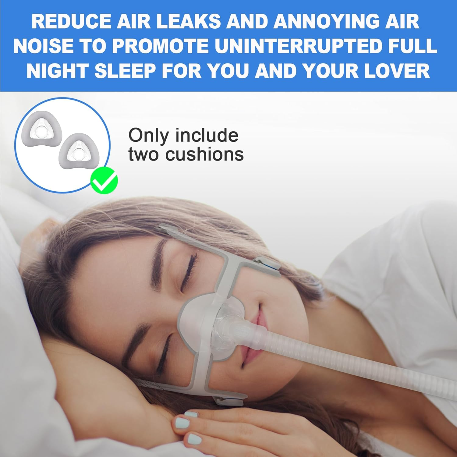 2 Packs Replacement Cushion (S) for Airtouch N20 & Airfit N20, Optimized Comfort & Secure Seal with Memory Foam (New Version), Superior Value & Durable Replacement Supplies by Airsmart(S) image number 1