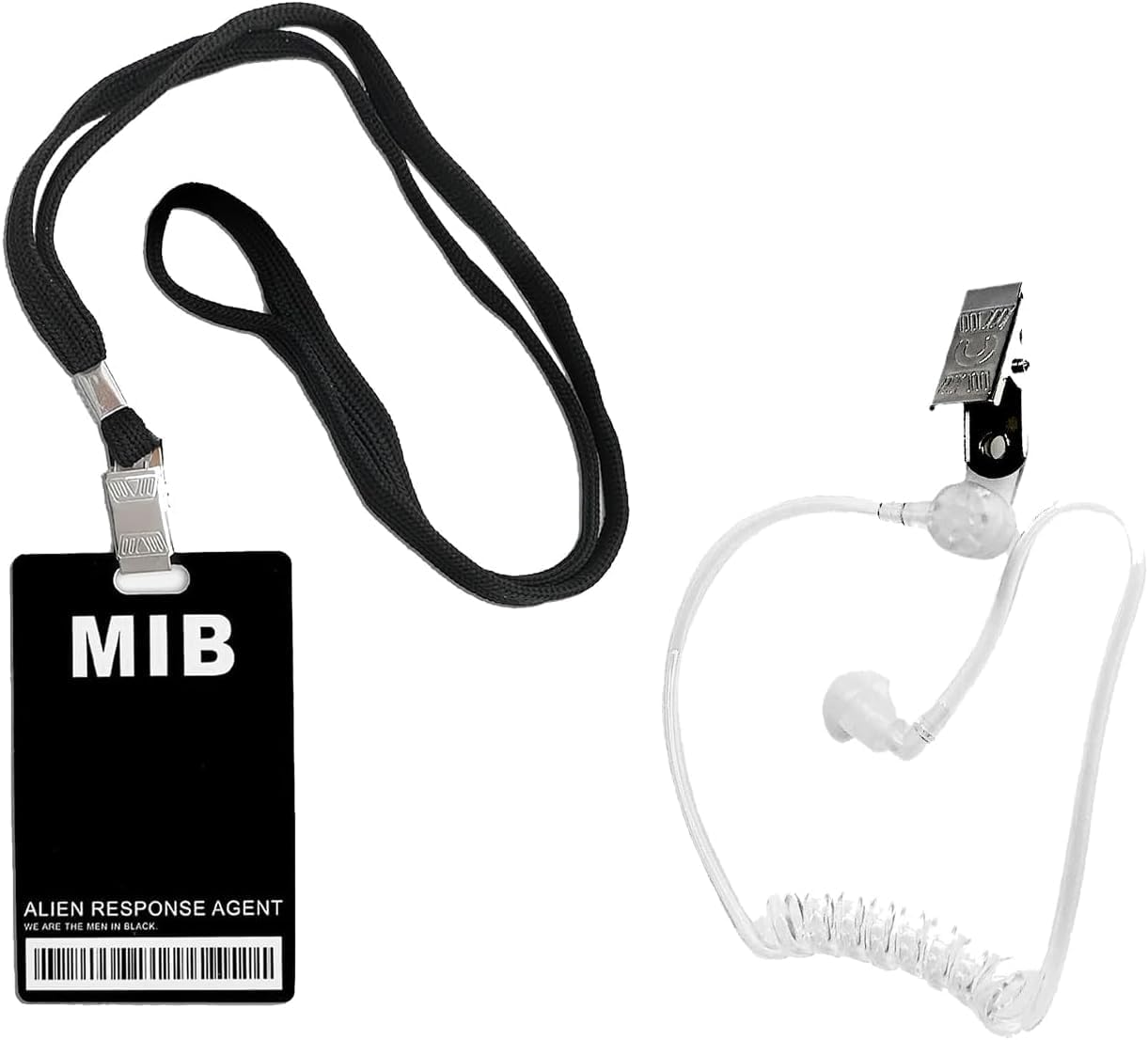 Secret Service Earpiece - 2Pcs Spy Agent Cosplay Accessory Kitbadge & Sunglasses for Kids FBI Police Role Play, Costume Toy Ring Bearer Wedding image number 3