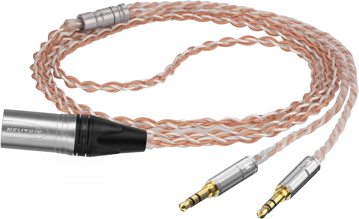 Geekria Apollo 4Pin XLR to Dual 3.5Mm Silver-Plated Upgrade Audio Cable Compatible with HIFIMAN SUSVARA Unveiled, SUNDARA He1000Se, Denon AH-D9200 AH-D7200 AH-D5200 AH-D600 Headphones (4.9Ft/1.5M)