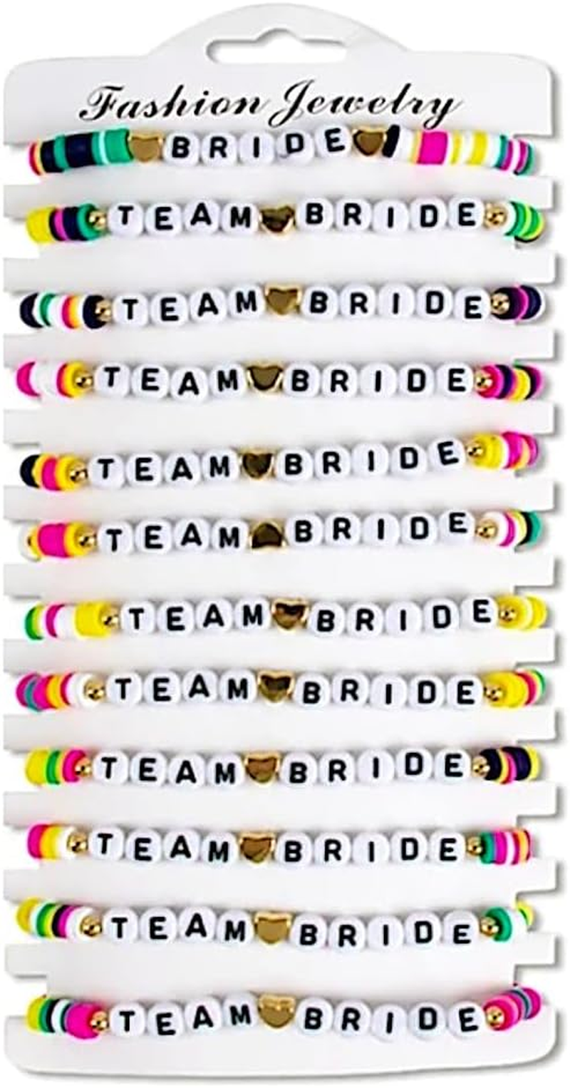Team Bride Bead Bracelets Lettering Bridal Shower Gifts Hens Night Party Favours image number 1
