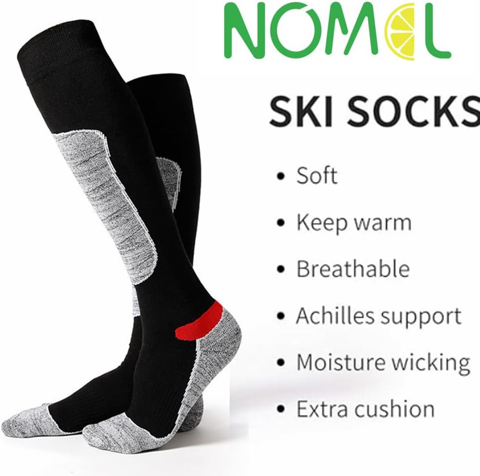 Winter Ski Socks Men Women Hiking Sport Snow Cotton Long Snowboard Sock image number 6