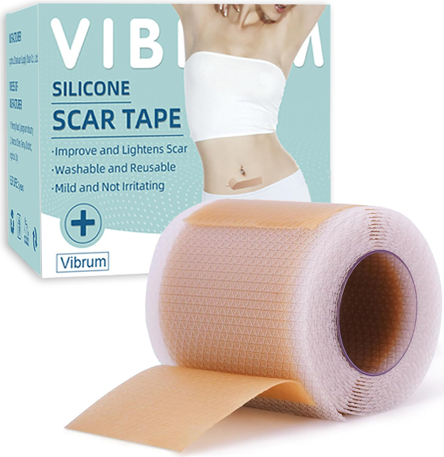Silicone Scar Tape (4X300Cm Roll-3M), Silicone Scar Sheets, Scar Tape for Surgical Scars, Silicone Tape for Scars, Scar Sheets for Surgical Scars, C-Section, Tummy Tuck and Keloid image number 6