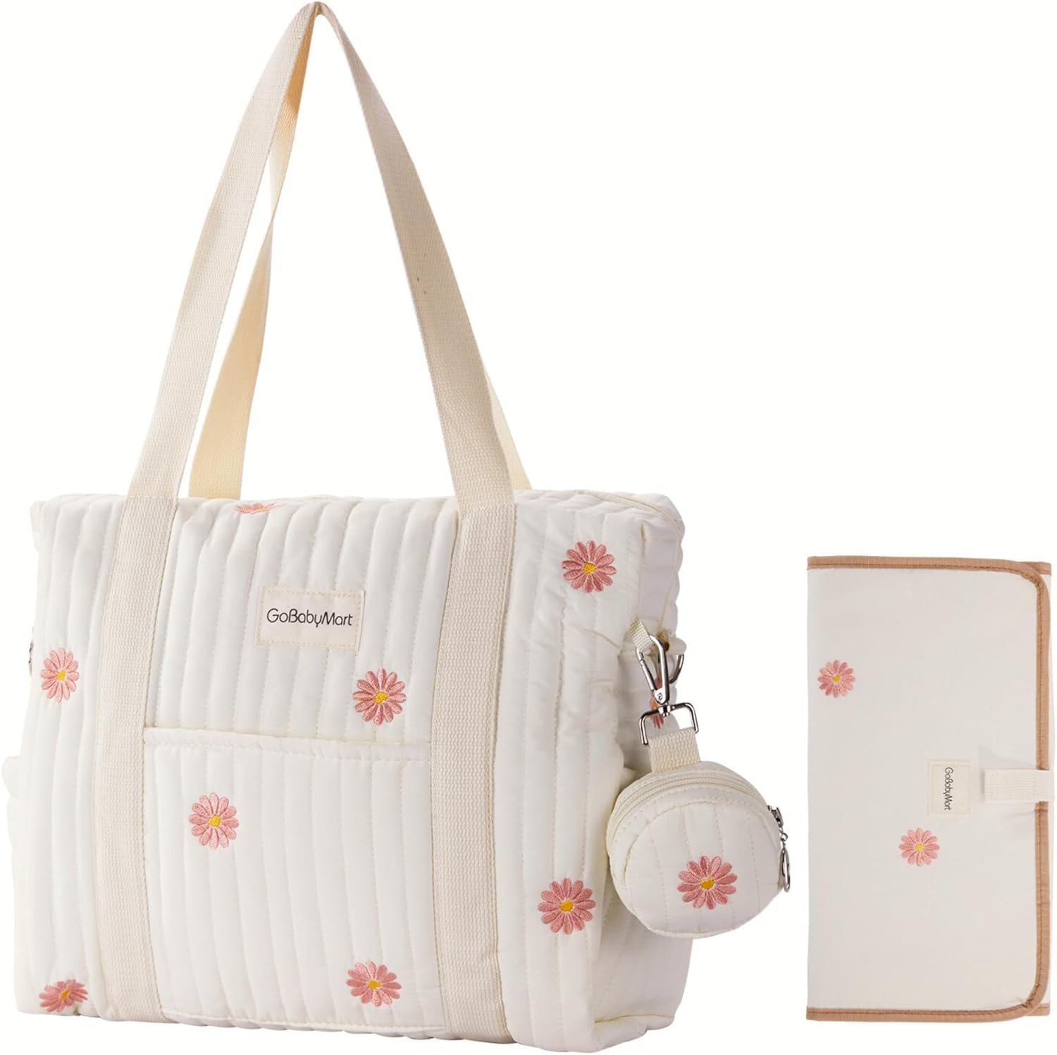 GOBABYMART Diaper Bag Tote, Maternity Bag, Travel Diaper Tote, Multifunction Baby Bag, Baby Nappy Bags, Messenger Bag