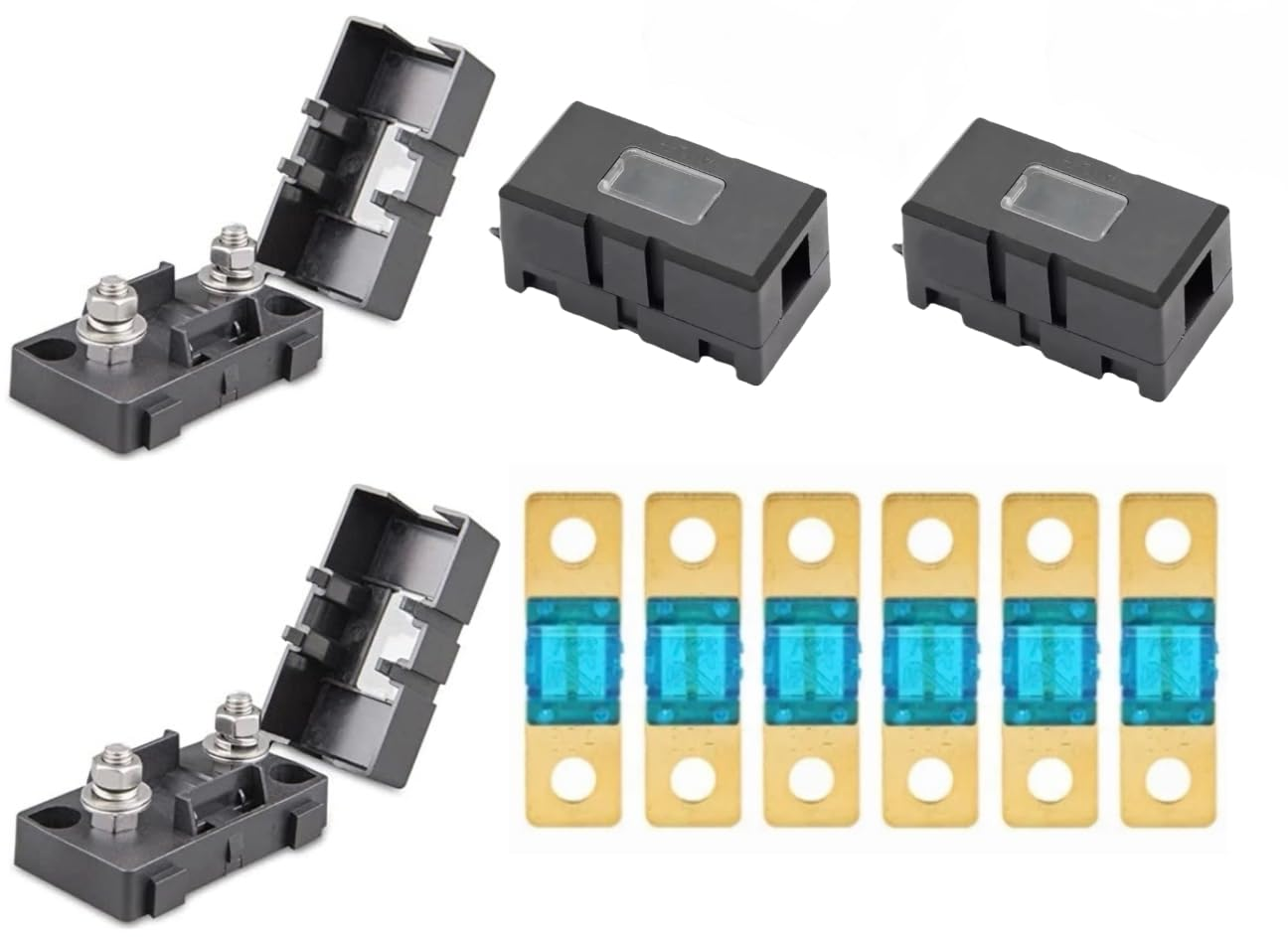MIDI Fuse Kit &ndash; 4X MIDI Fuse Holders with Inspection Window + 6X 60A MIDI Fuses | 12V 24V 32V DC | Upgrade Design for RV, Marine, 4WD, Solar, Battery Systems (60A Kit Window) image number 3