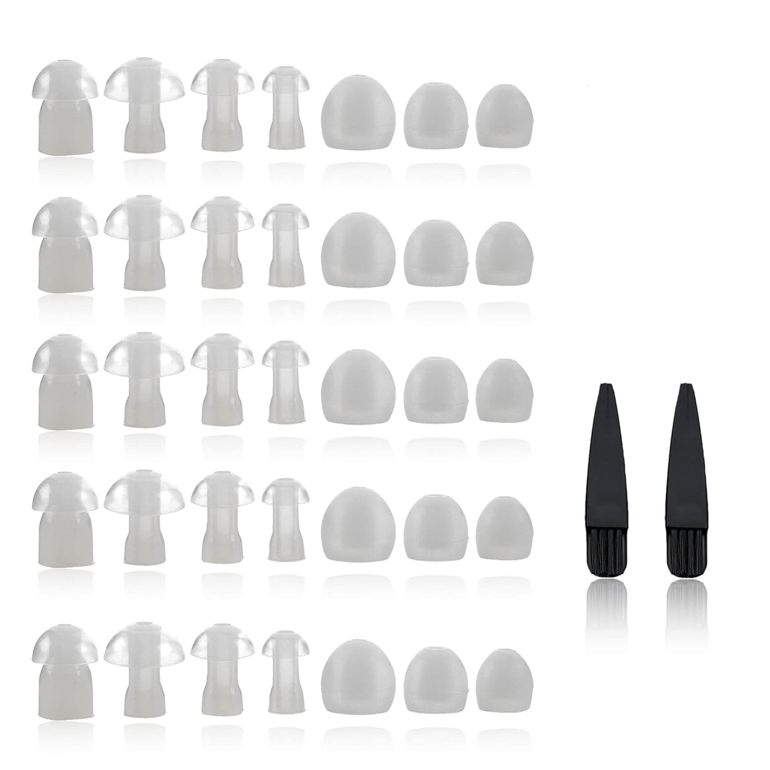 Hearing Aid Domes - (39 Pcs) Universal Domes for Hearing Aids - Sizes Small, Medium, Large & X-Large Earbud Replacements and BTE Hearing Sound Amplifiers image number 2