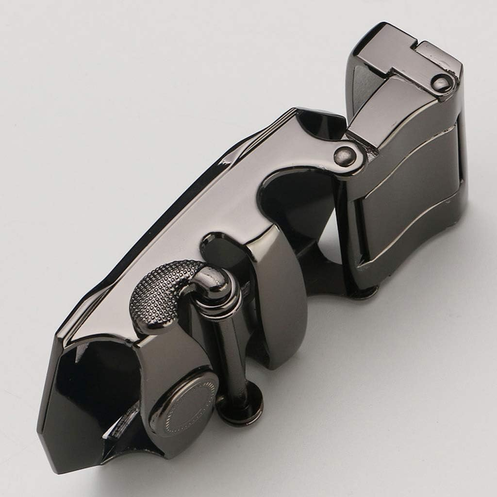 F Fityle Metal Automatic Slide Buckle Replacement Ratchet Belt Buckle Formal Business Belt Accessories for Men - 5 image number 5