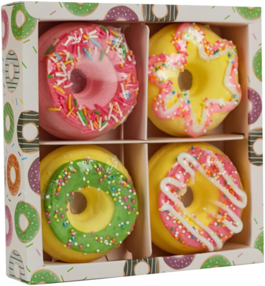 PACKOVE 4Pcs Doughnut Shape Bath Salt Balls Sea Salt Foot Soaking Random Style image number 4