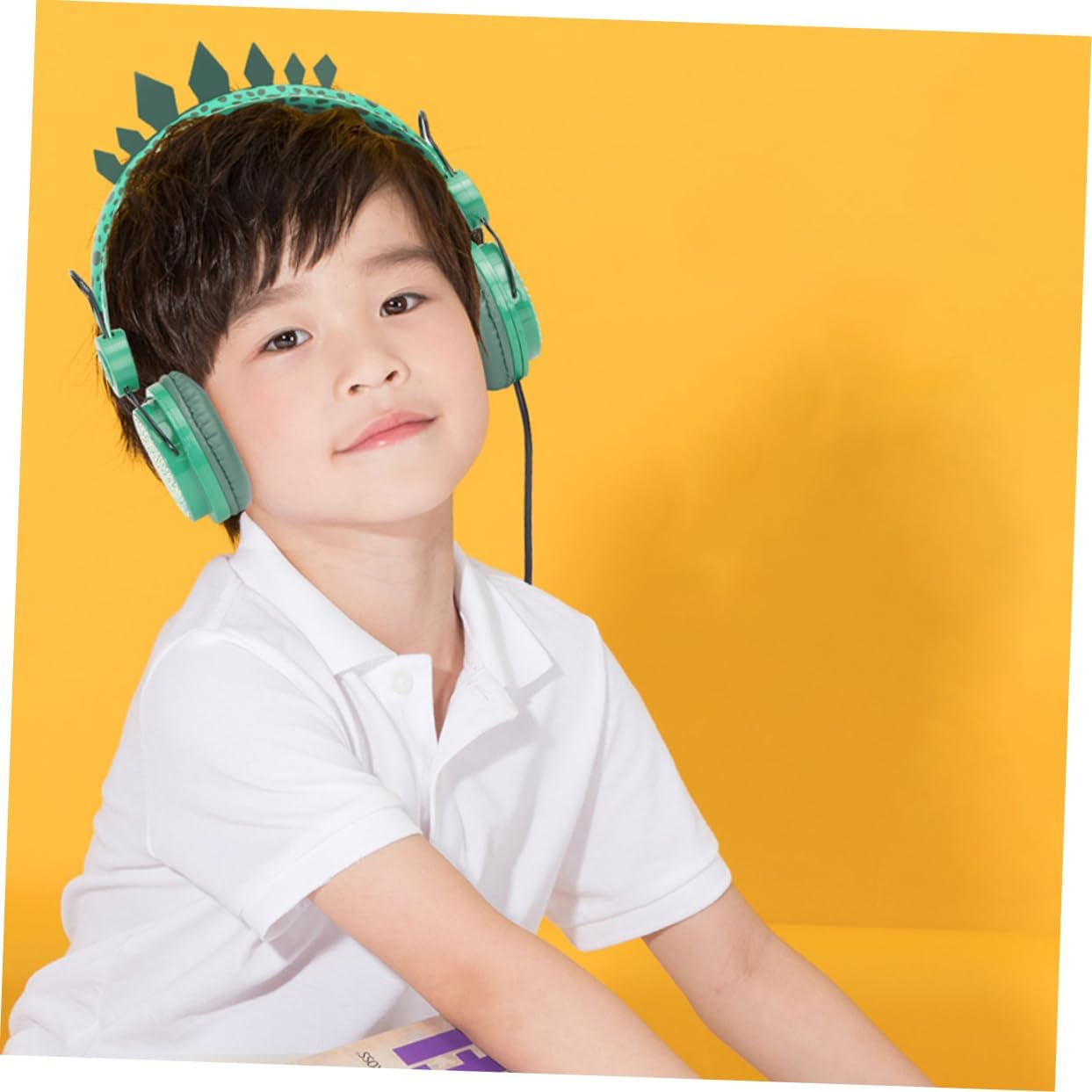 SHINEOFI Boy Girl'S Headphones Dinosaur Design over Ear Headphone Microphone for Boys and Girls for Travel and School Use image number 5