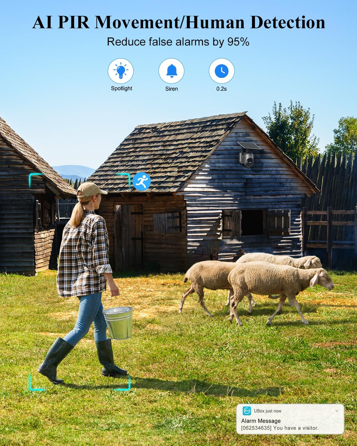 Xega 4G LTE 【Dual Lens】 12X Hybrid Zoom Wireless CCTV Security Camera Outdoor,2K 【Dual-Lens】 PTZ Solar Security Camera with 10,400Mah Battery, Pir/Human Detection,Color Night Vision,Two-Way Talk,Ip66 image number 2