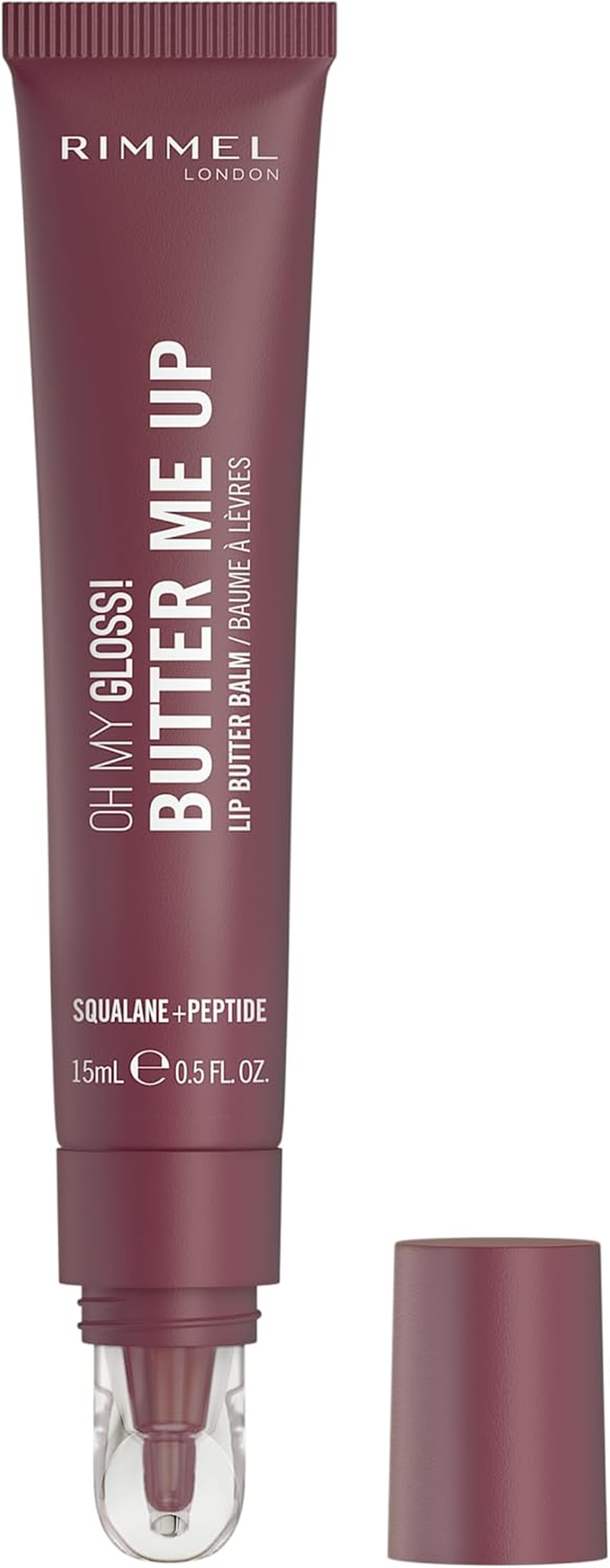 Rimmel London Oh My Gloss Butter Me up Lip Butter Balm 004 Mellow Mocha, Hydrating Lip Balm, Tinted Lip Balm, Lip Care, Hydration, Nourishing, Squalene, 15Ml (0.53Oz) image number 2