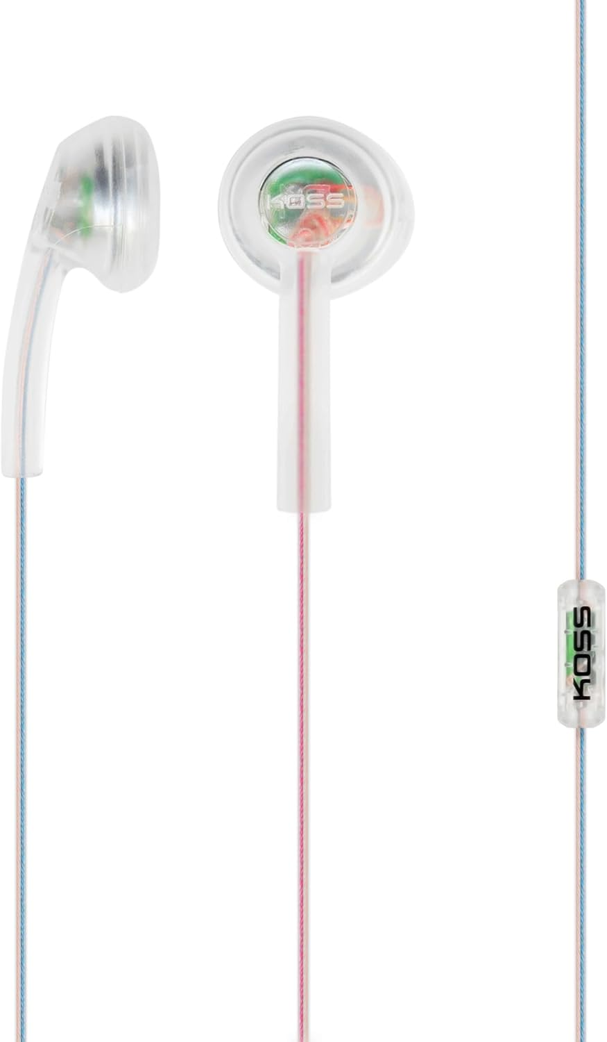 Koss Cl3I Clear Transparent In-Ear Bud, Retro Style, In-Line Micrphone and Remote, 3.5Mm Wired Plug image number 5