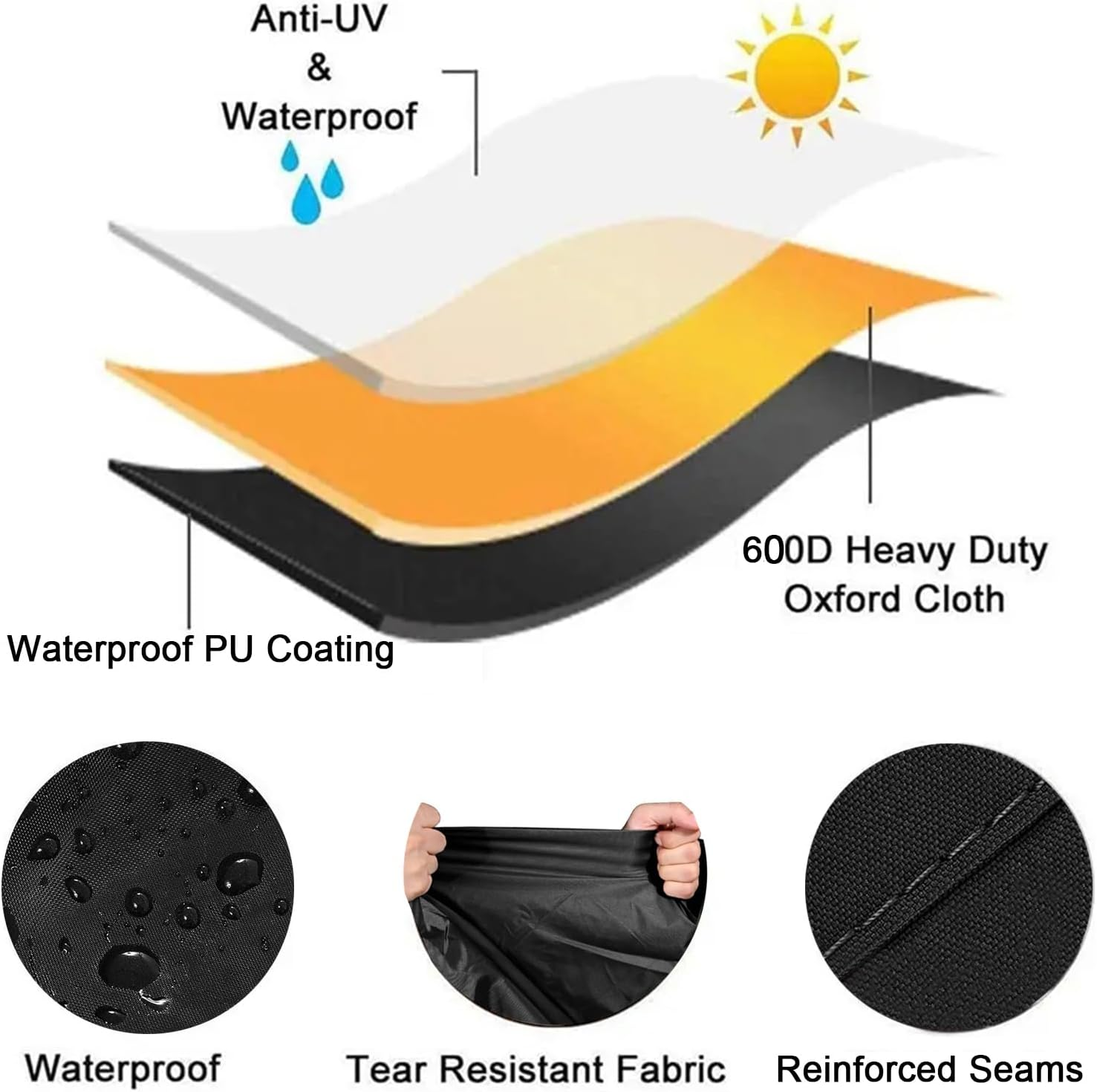 Tabletop Grill Cover for Pit Boss 10697, Waterproof Wood Pellet Smoker Cover for Pitboss 10697 Table Top Wood Grill, Outdoor Grill Accessories for Pit Boss Portable 150 Pellet Grill 24 Inch image number 6