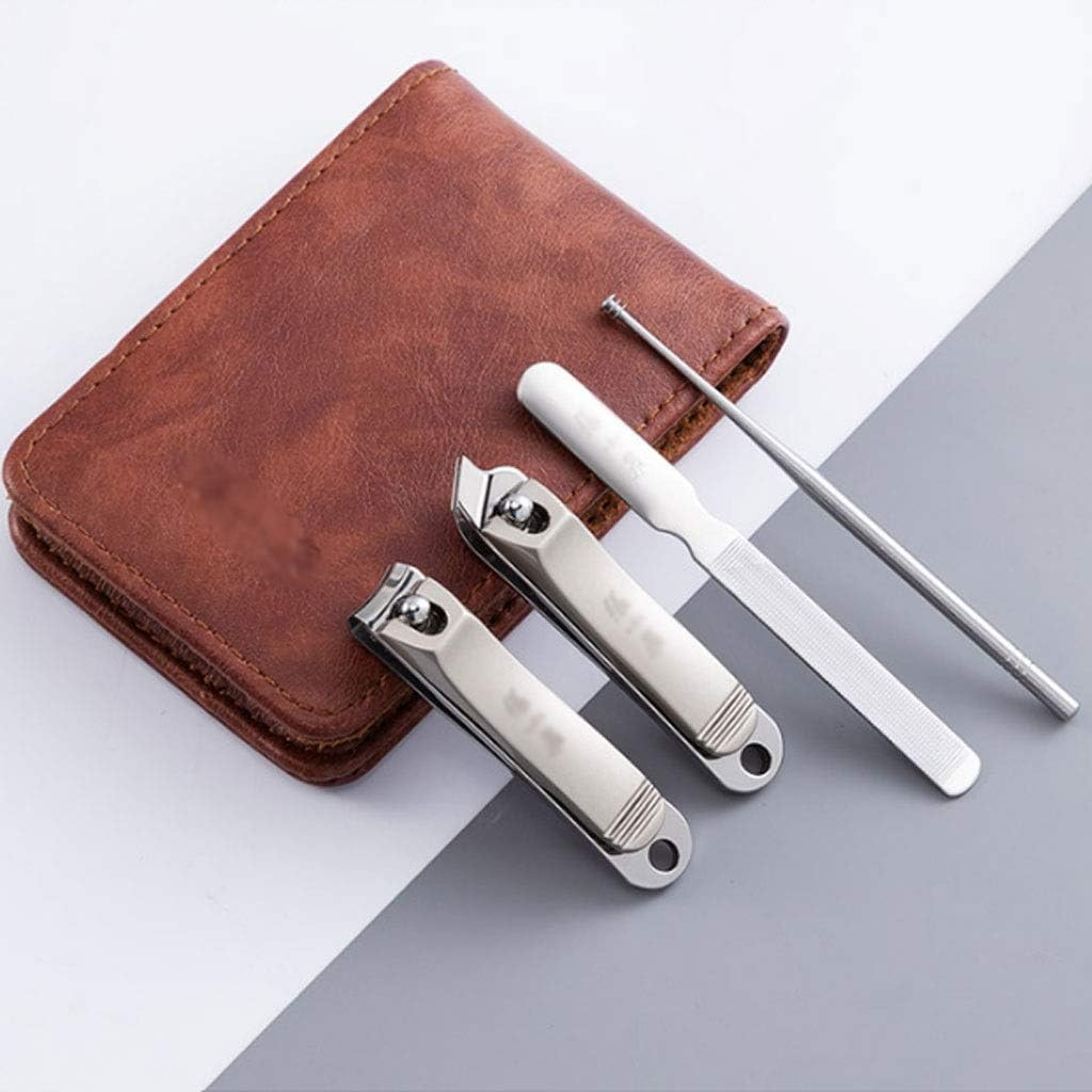 Manicure Set,Nail Clippers Kit,Pedicure Care Tool,Pedicure Kit Nail Clipper Set 4Pcs Professional Men Grooming Kit Stainless Steel Portable Travel Nail Kit Women Manicure Set image number 5