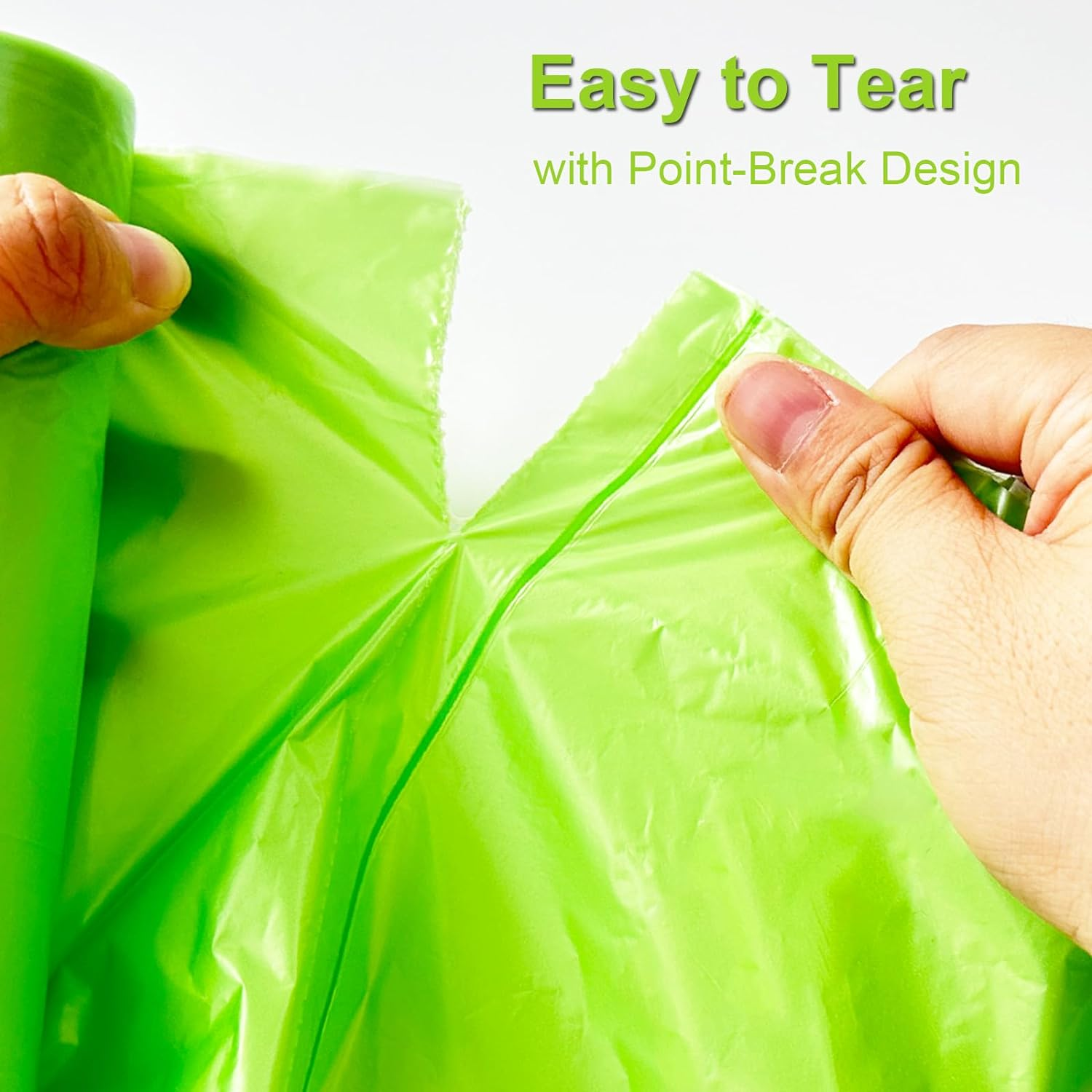 Biodegradable Bin Bags Liner 120 Counts, 10L Food Waste Bags Trash Bags Small, 10 Litre Compostable Compost Caddy Liners, Recycled Degradable Rubbish Garbage Bags for Kitchen Office, Green, 45 X 50Cm - Green 10L image number 6