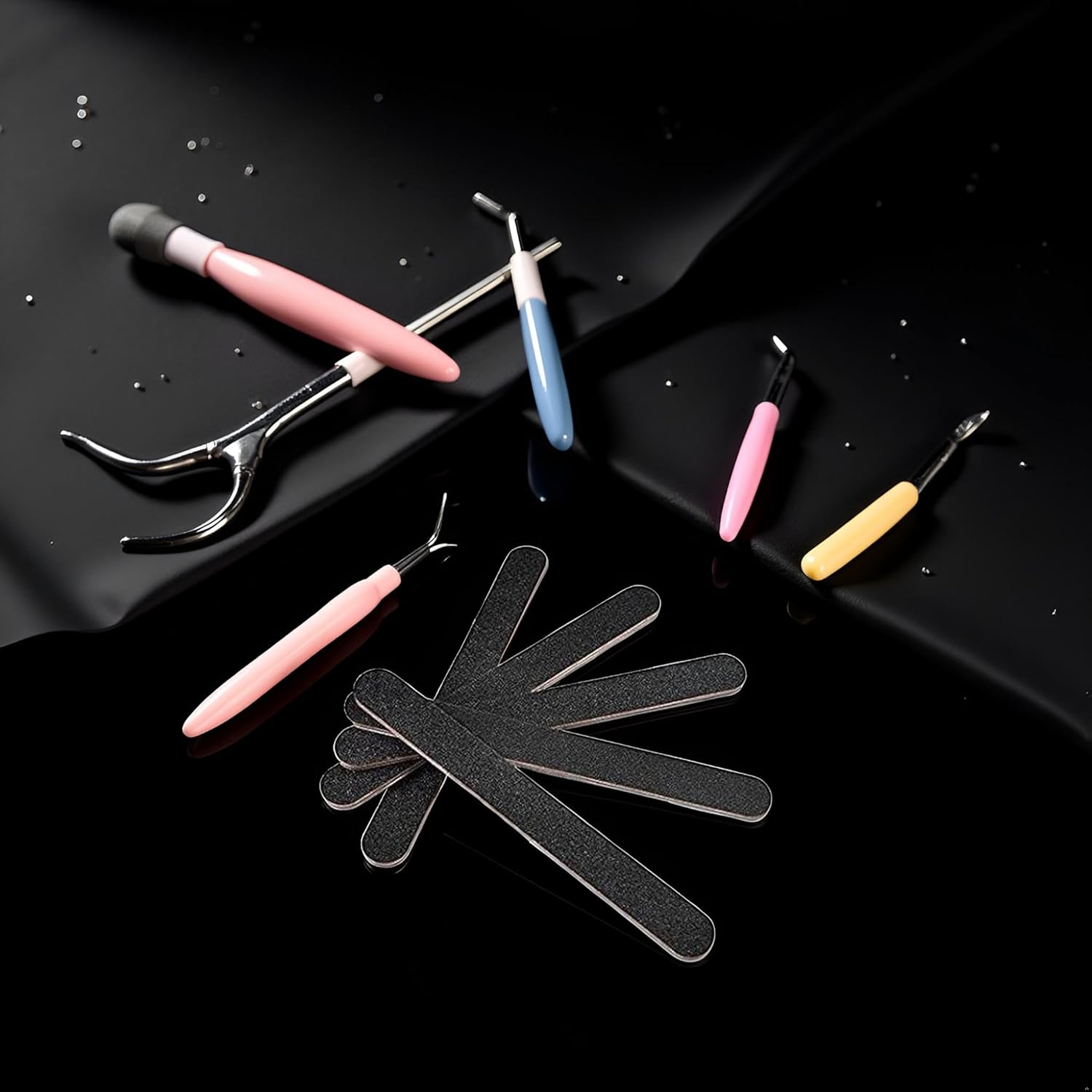 5Pcs Black Large Professional Nail Files Emery Boards,Jumbo Professional Nail Files Emery Boards Buffers Grit 100 Creative and Exquisite Workmanship