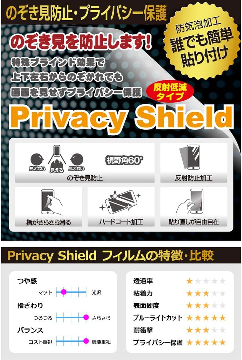 PDA Koubou Xperia 1 IV (SO-51C/SOG06/A201SO/XQ-CT44) Privacy Shield Protective Film, Anti-Peeping, Reflection Reduction, Made in Japan image number 6