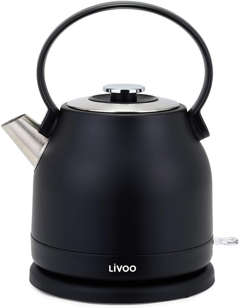 Livoo Retro Kettle 1.5L DOD202C - 1850-2200W, Stainless Steel, 360&deg; Rotation, Hidden Resistance image number 3