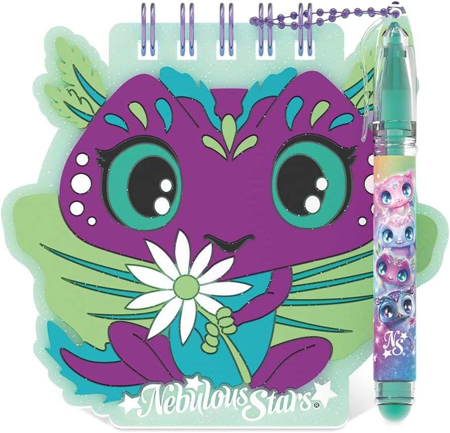 Nebulous Stars - Mini Note Pad with Metallic Ink Pencil, Stickers & Gel Pen, 25 Sheets, Kids Stationery Set, Assorted Designs, Ages 7+ image number 3