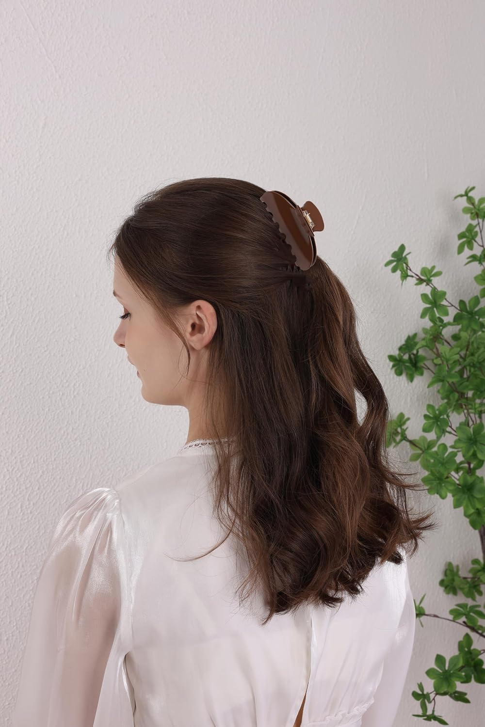 The Oideguiing Durable Acetate Hair Clips - 4-Inch Coffee Claw Clips for Fine and Thick Hair (Coffee)