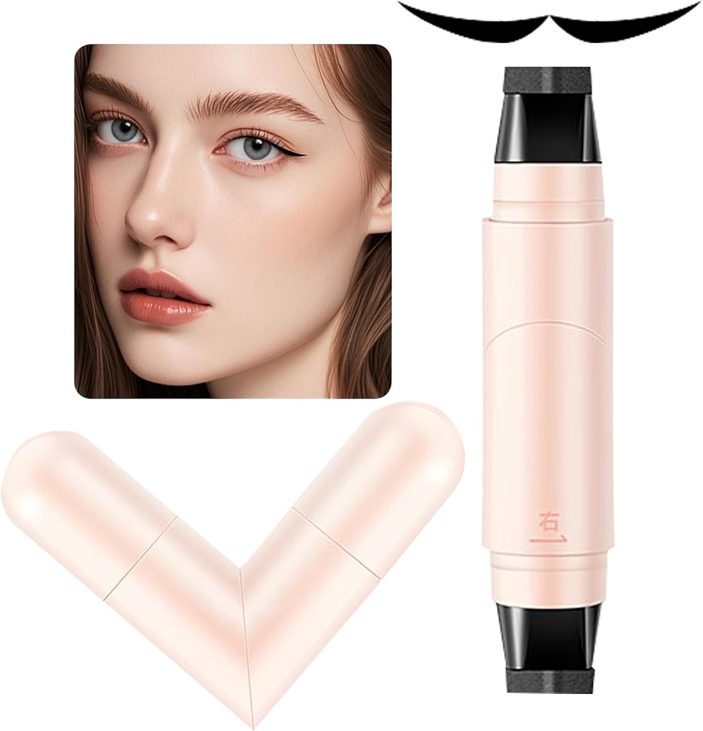 Eyeliner Stamp - Gel Eyeliner Set | New Foldable Eyelinerstamp | Double-Ended Winged Stamps | Winged Eyeliners Stamp | Liquid Eyeliners Pens| Long-Lasting Multi-Functional Pen Tool for Makeup Beauty image number 4