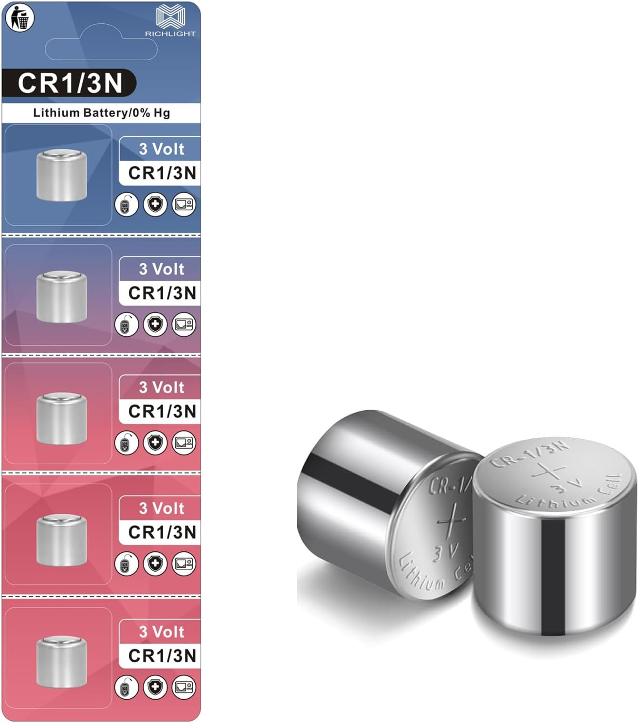 QOCNAM CR1/3N 1/3N DL1/3N 3V Lithium Battery High Capacity 170Mah 5Pcs image number 5