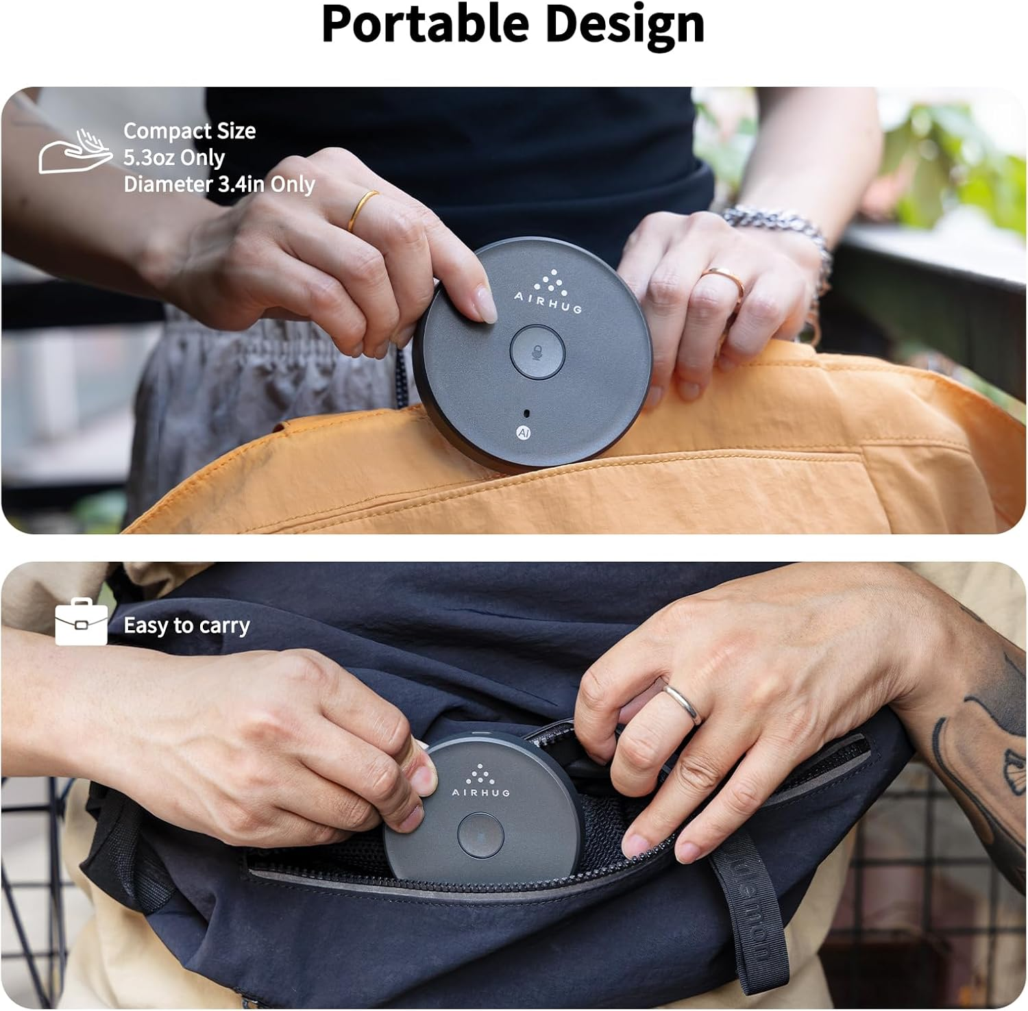 AIRHUG USB Microphone No Speaker,Desktop Computer Mic, Mute Button with LED Indicator,Ai Noise Reduction,Plug & Play Omnidirectional Condenser PC Laptop Mics,For Online Calls/Class/Recording Video