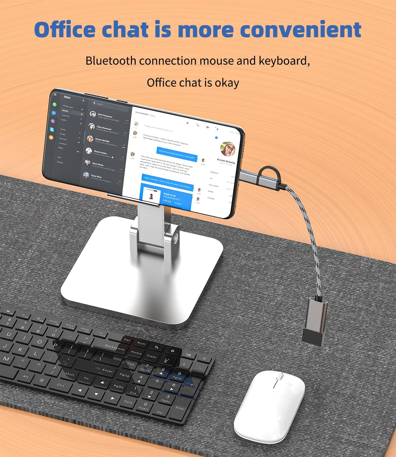 Micro USB+USB-C Male to USB a Female Adapter(2In1) Mouse Camera Card Reader Keyboard Android Thunderbolt Converter OTG Adaptador Compatible for Samsung Macbook Apple Iphone15 Pro Max Ipad CJJ image number 5