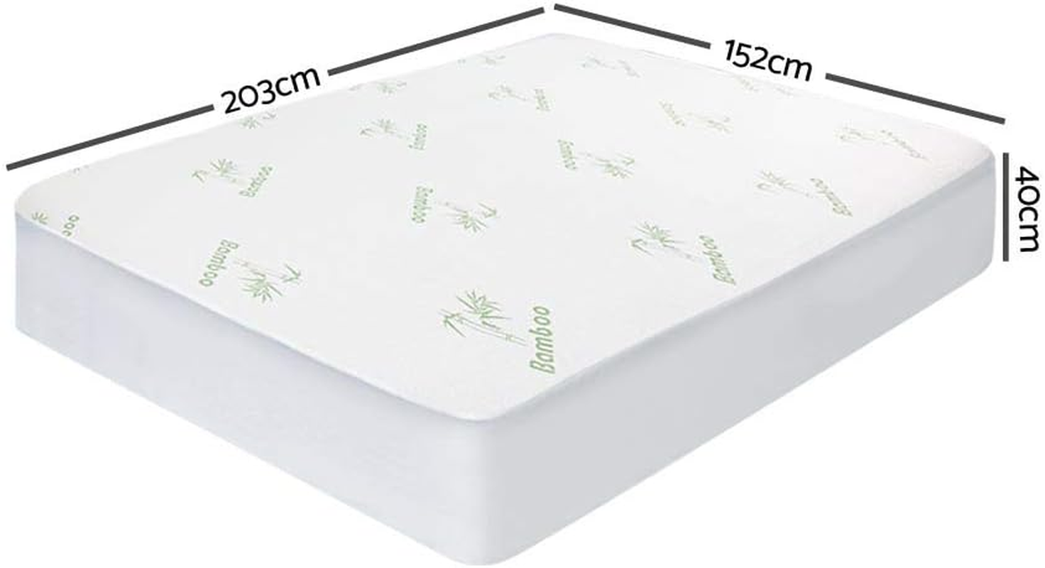 Giselle Bedding Queen Mattress Protector, Bed Sheets Cover Waterproof Bamboo Protectors Home Bedroom Furniture, Hypoallergenic Breathable Washable Antibacterial Covers White image number 2